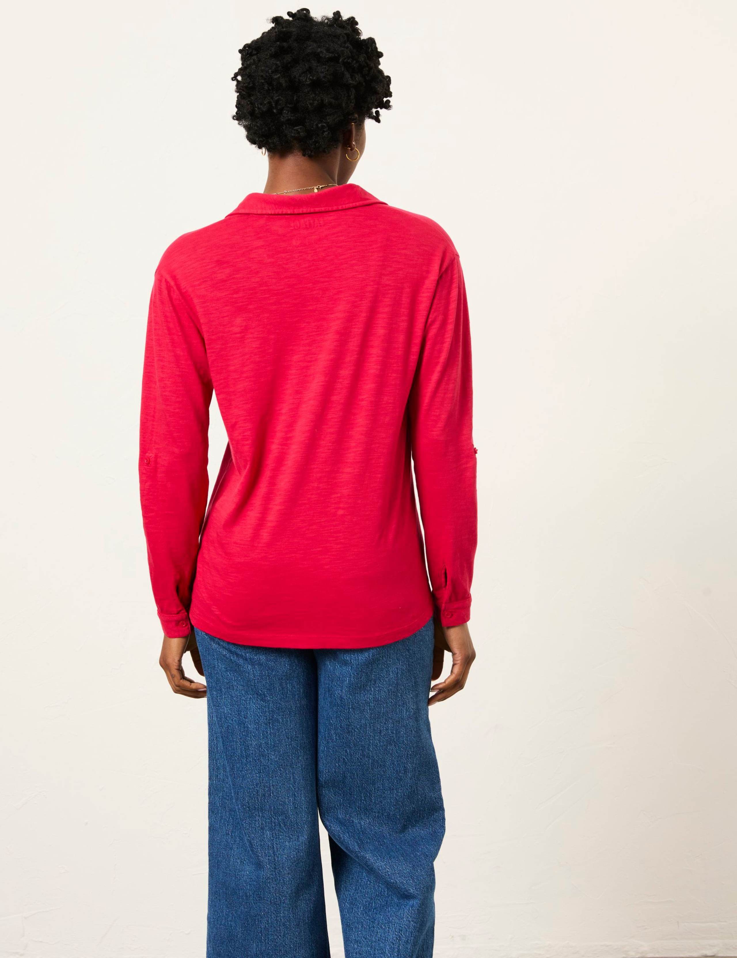 Pure Cotton Jersey Collared Shirt 3 of 5