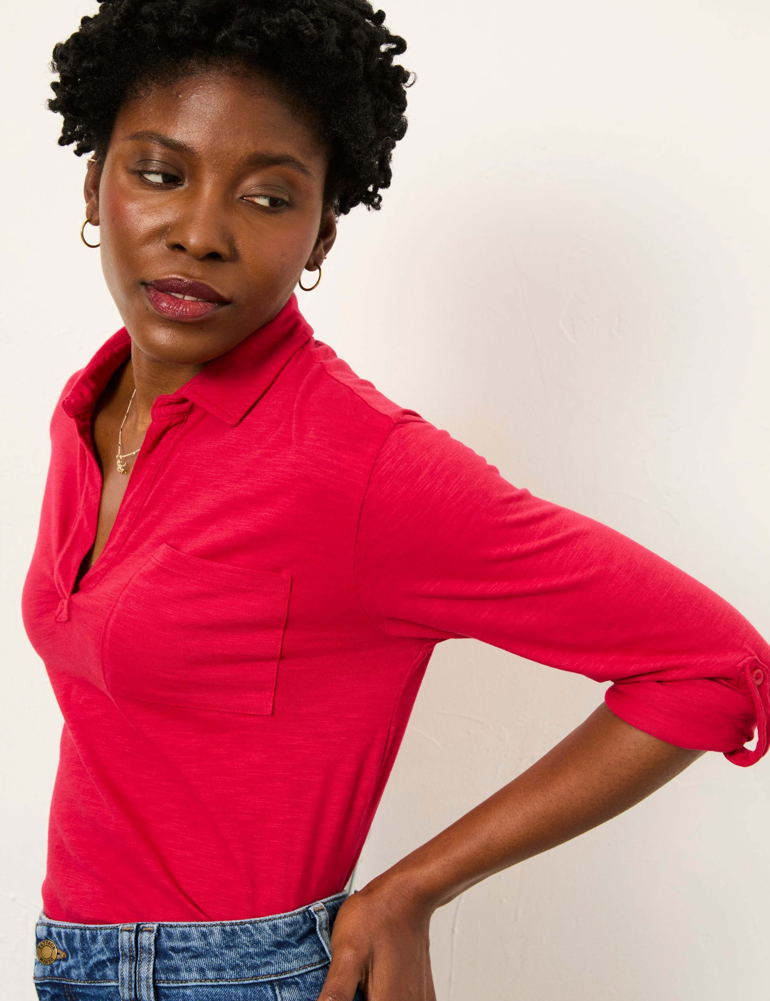 Pure Cotton Jersey Collared Shirt 5 of 5