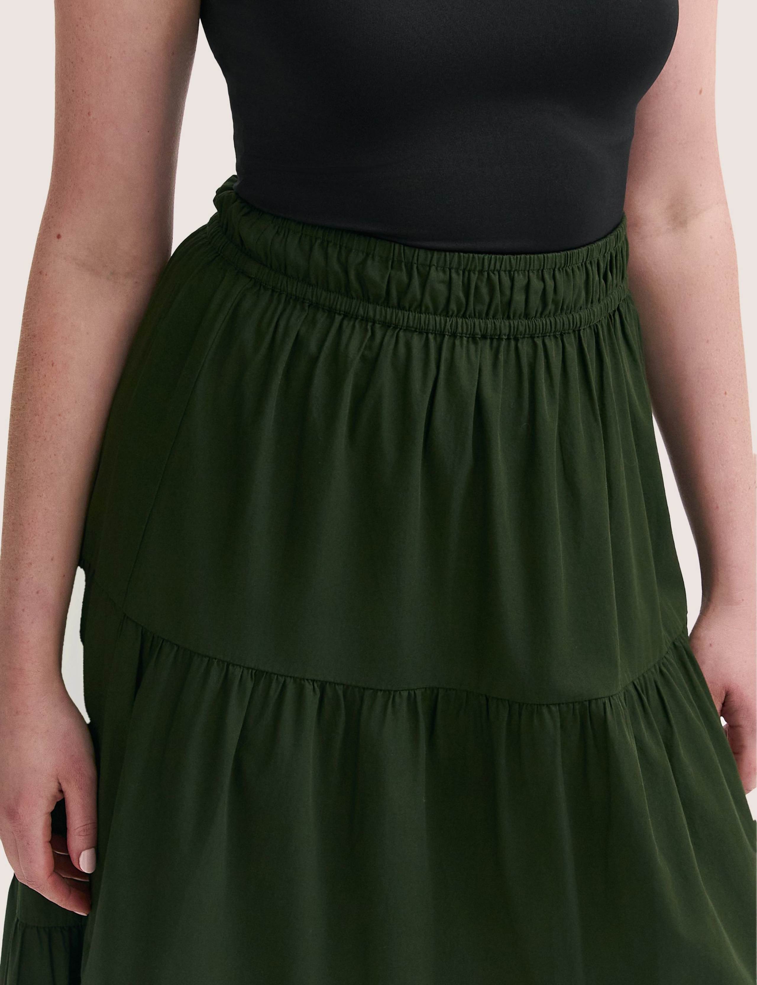 Pure Cotton Midi Tiered Skirt 4 of 4