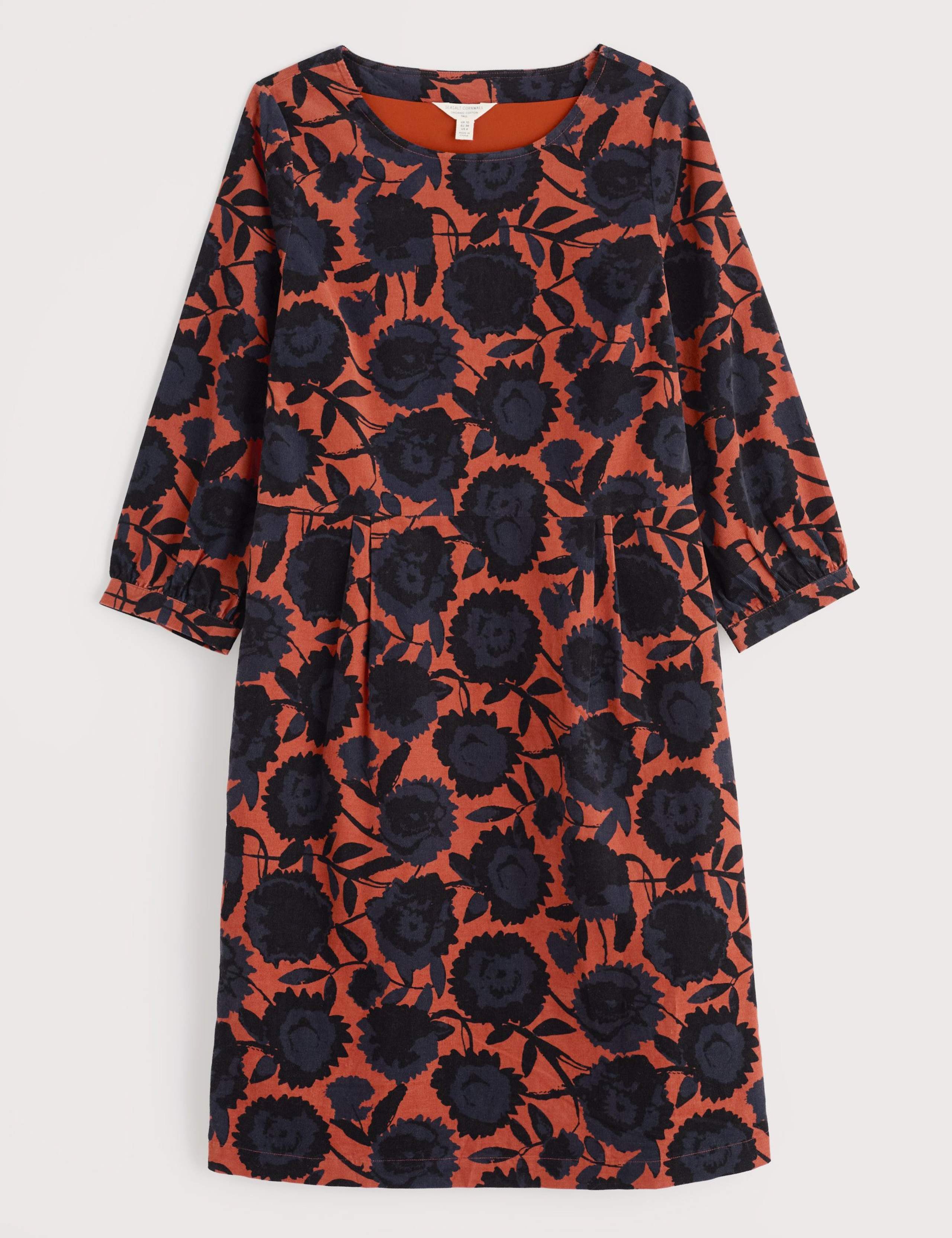 Pure Cotton Cord Floral Smock Dress 2 of 5