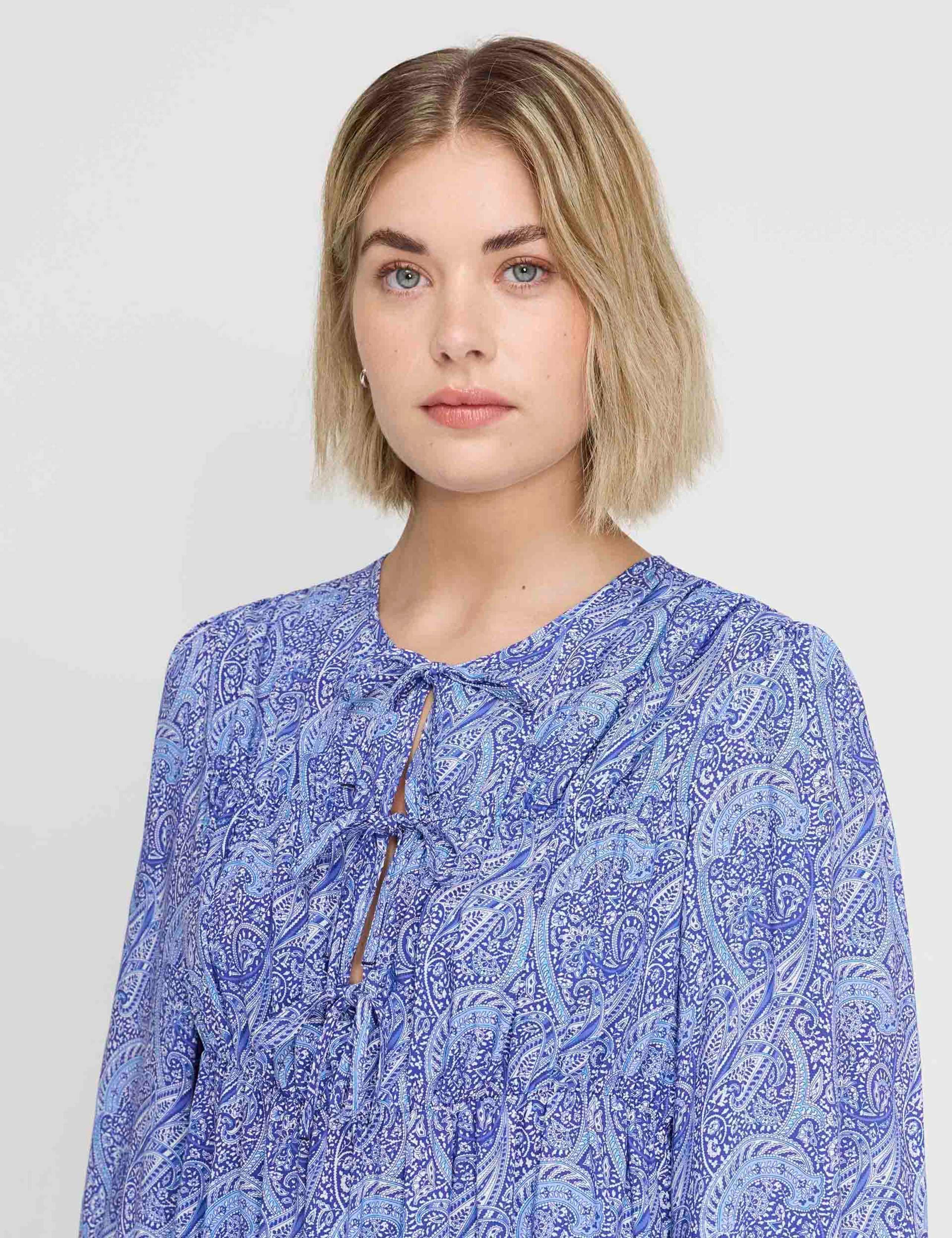 Paisley Tie Front Top 4 of 7