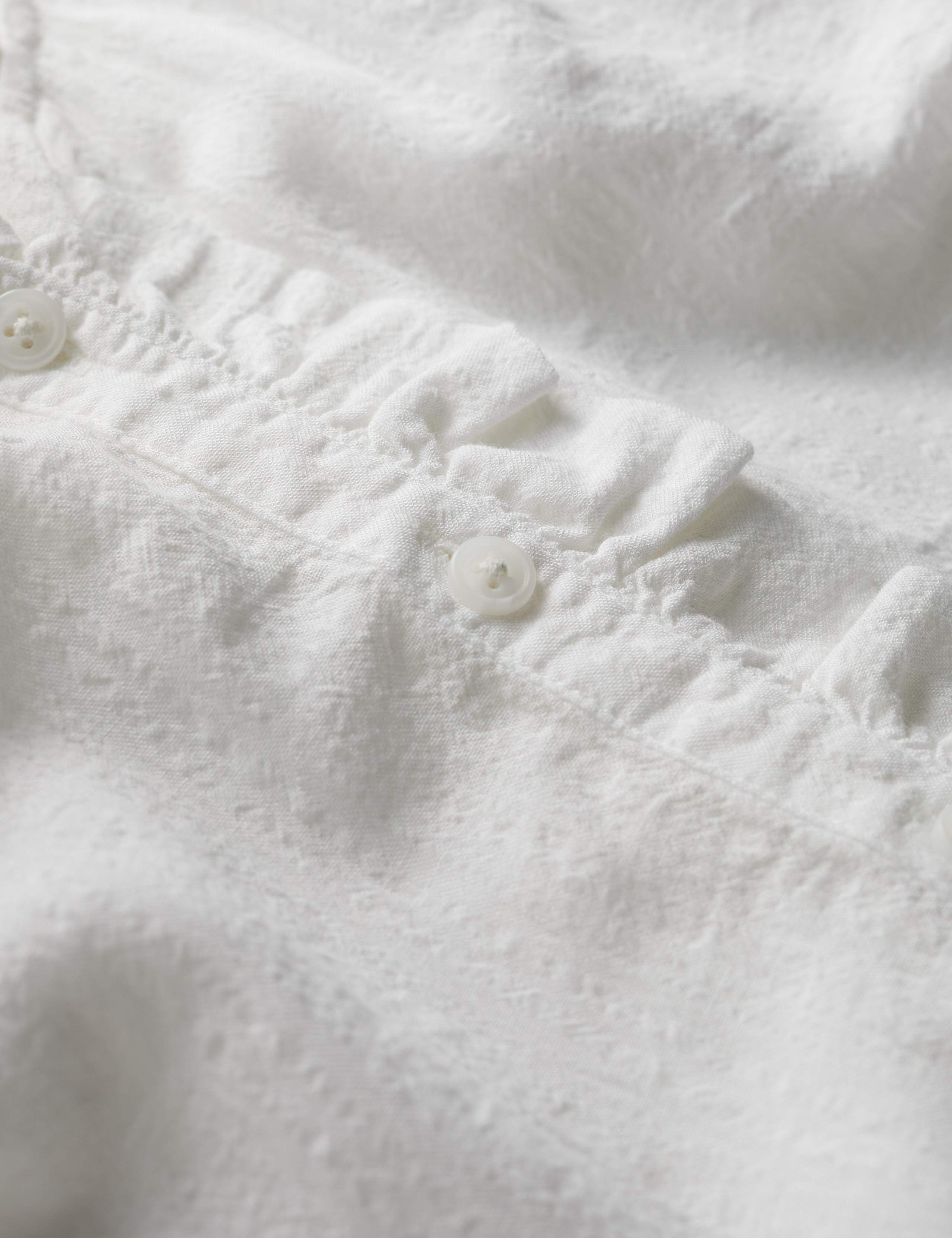 Cotton Rich Relaxed Frill Detail Shirt 5 of 5