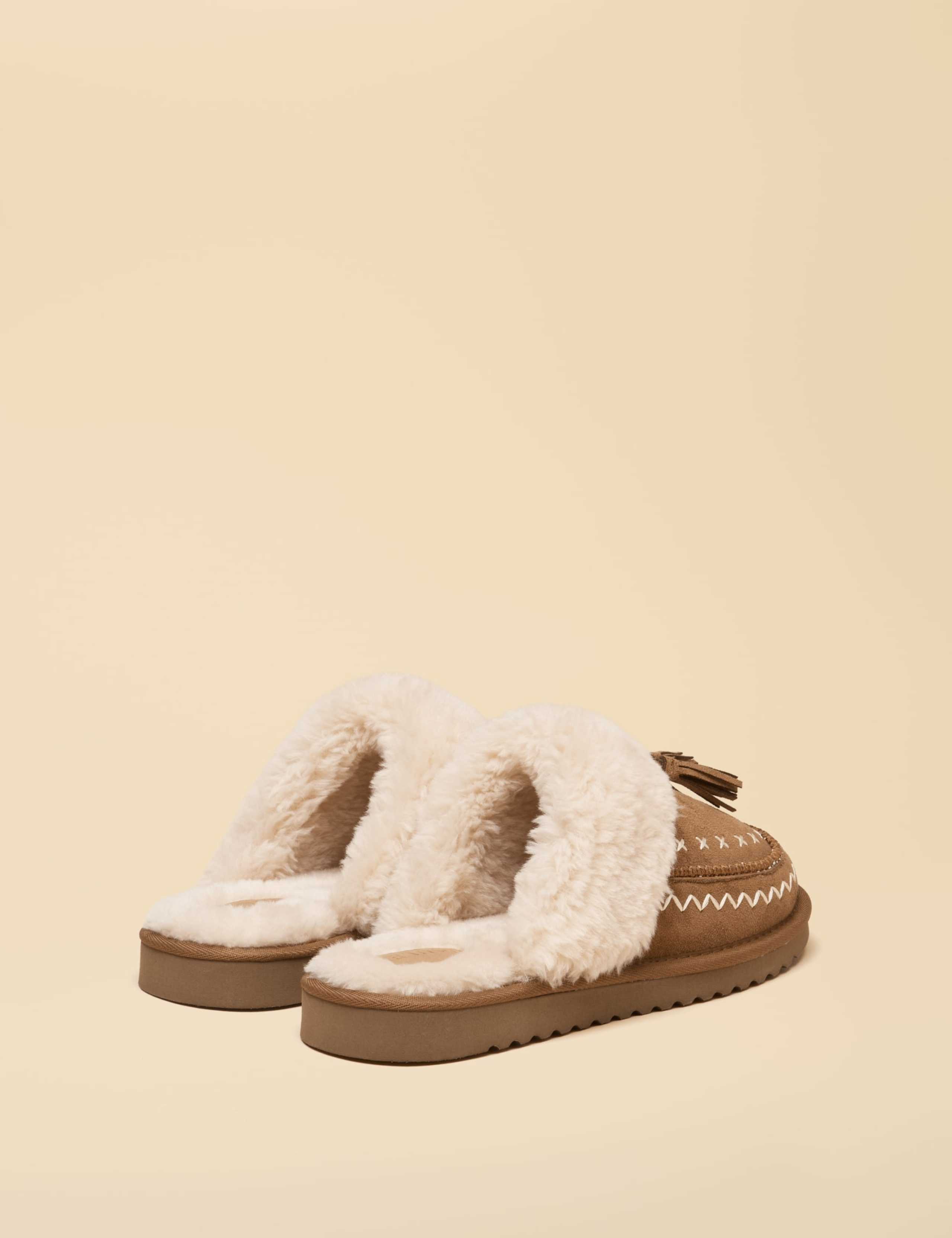 Fleece Lined Embroidered Tassel Slippers 5 of 6