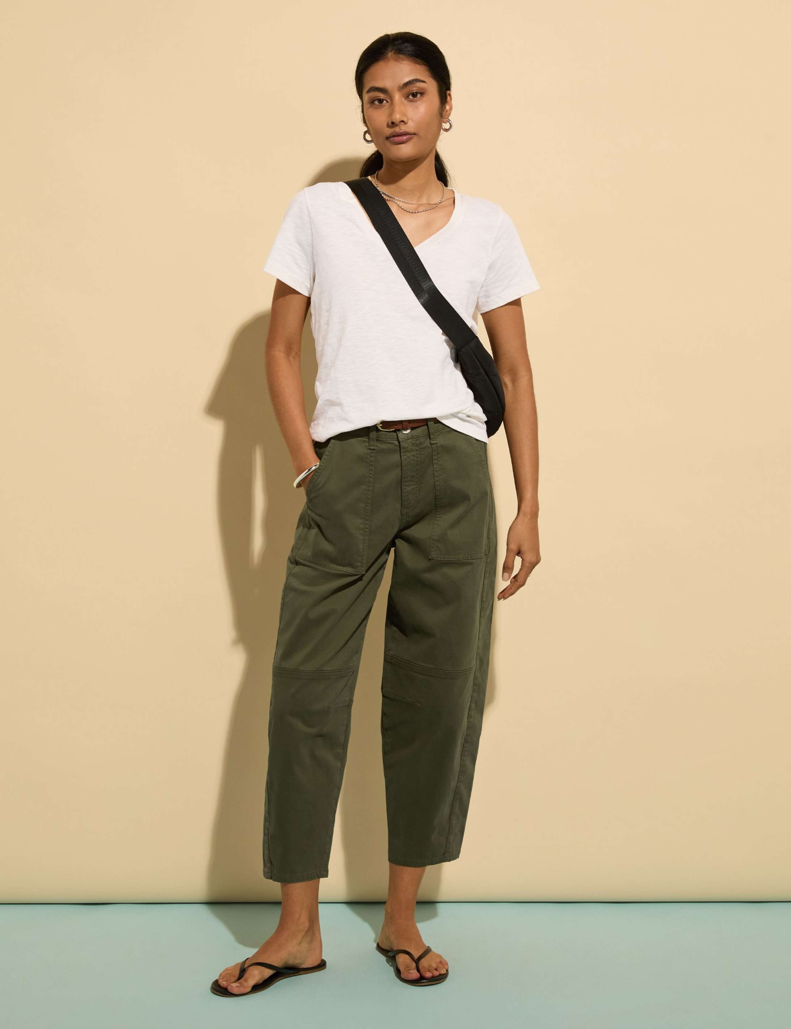 Pure Cotton V-Neck T-Shirt 3 of 4