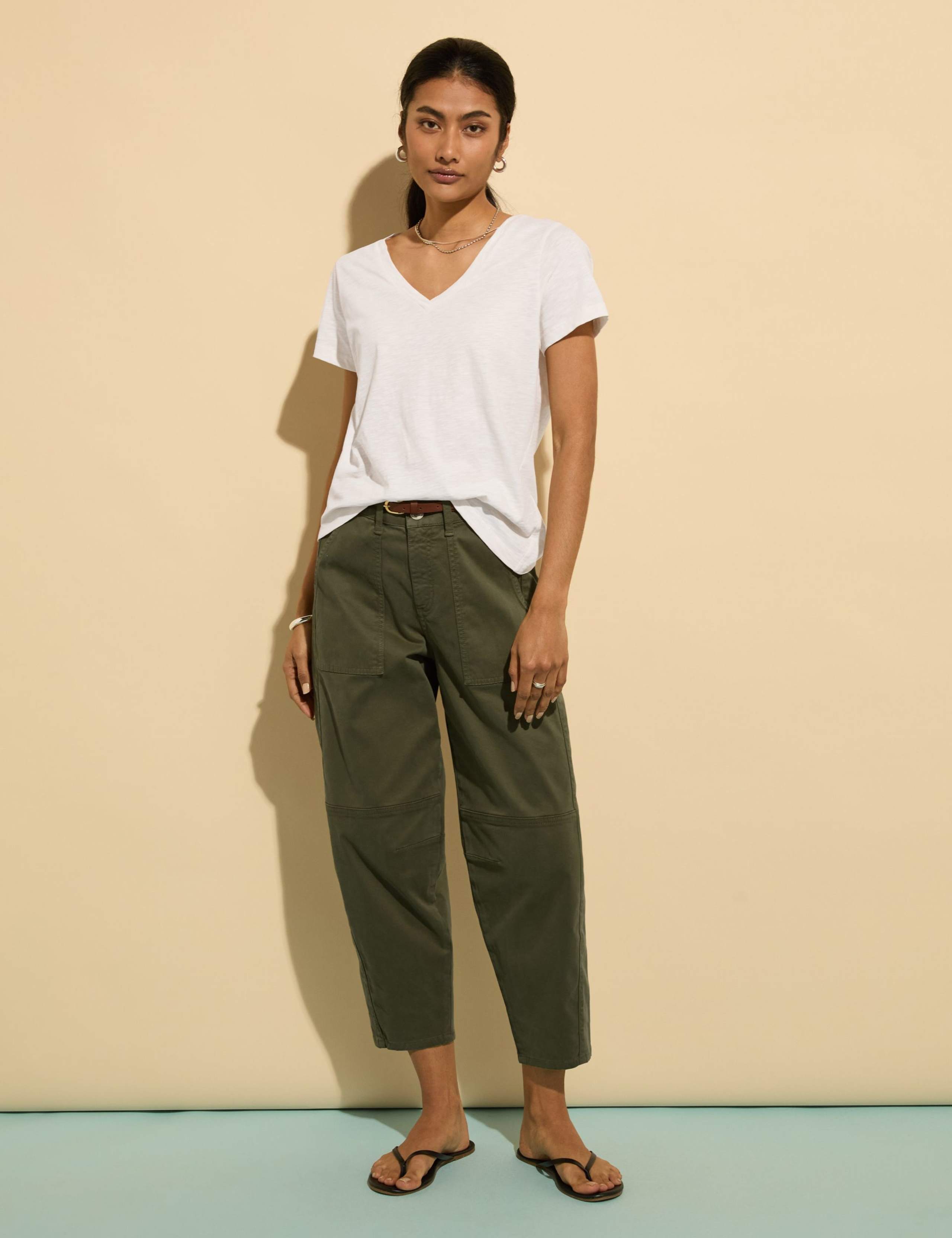 Pure Cotton V-Neck T-Shirt 4 of 4