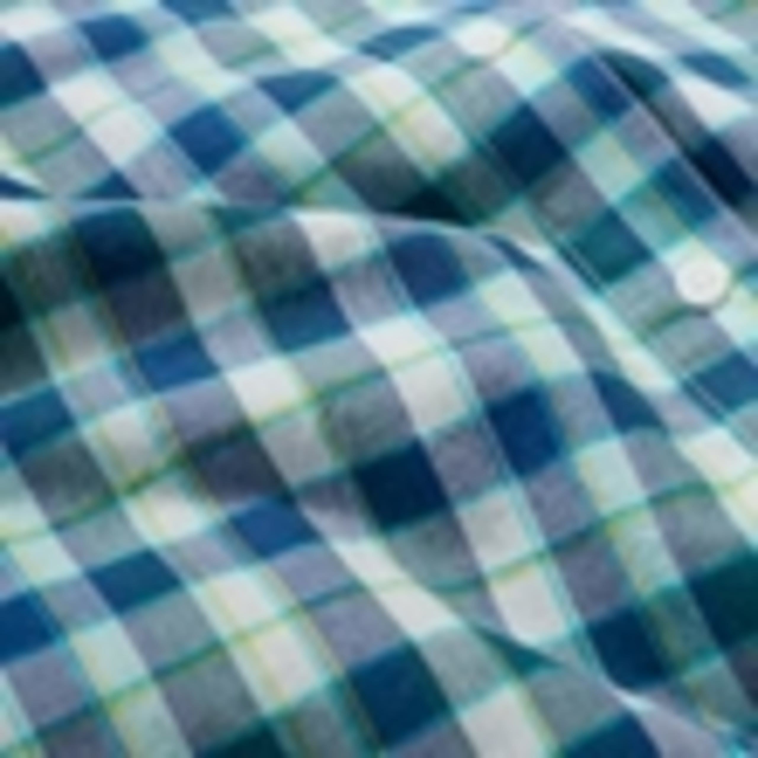Cotton Checked Round Neck Button Top 5 of 5