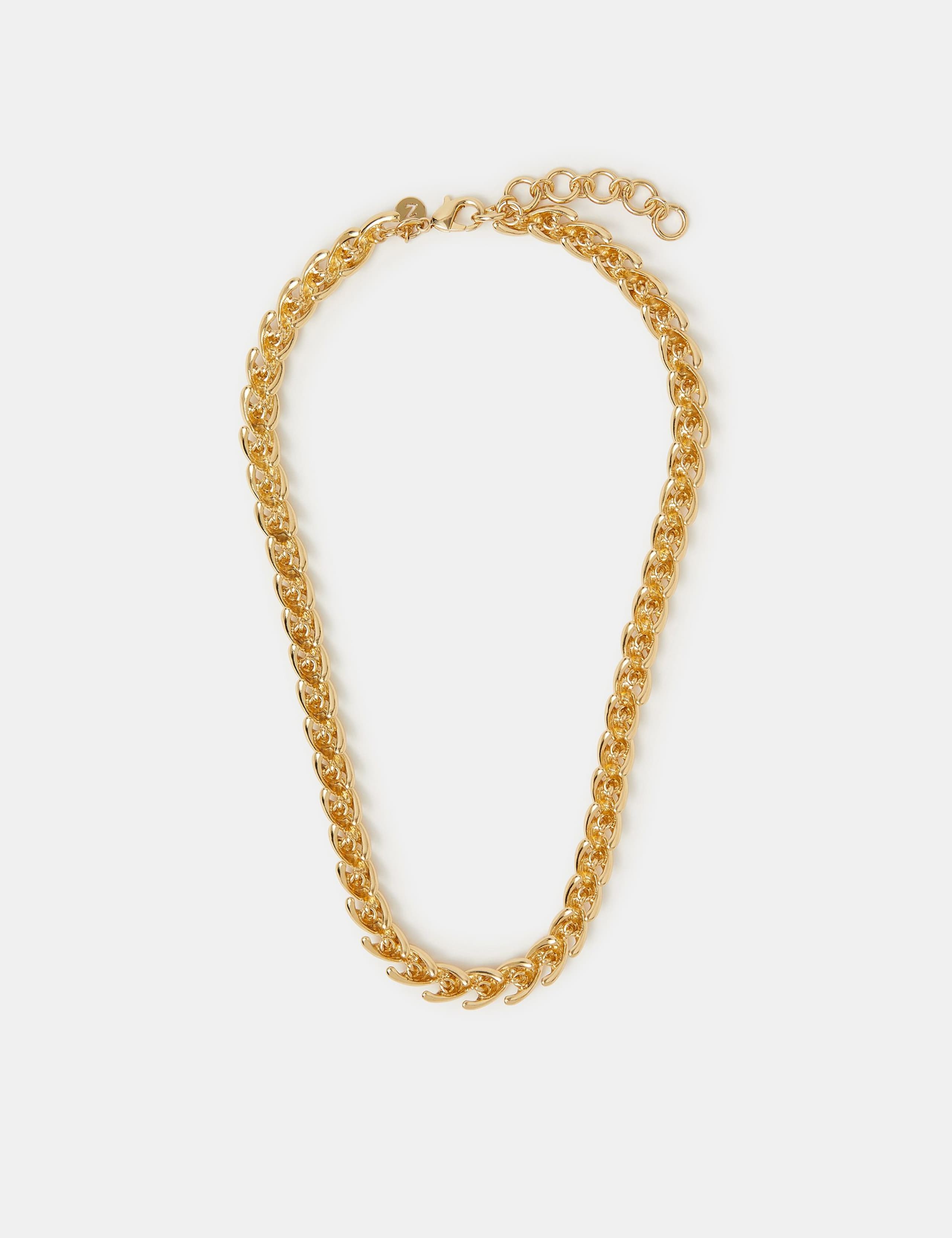 14ct Gold Plated Tone Twist Necklace 2 of 3