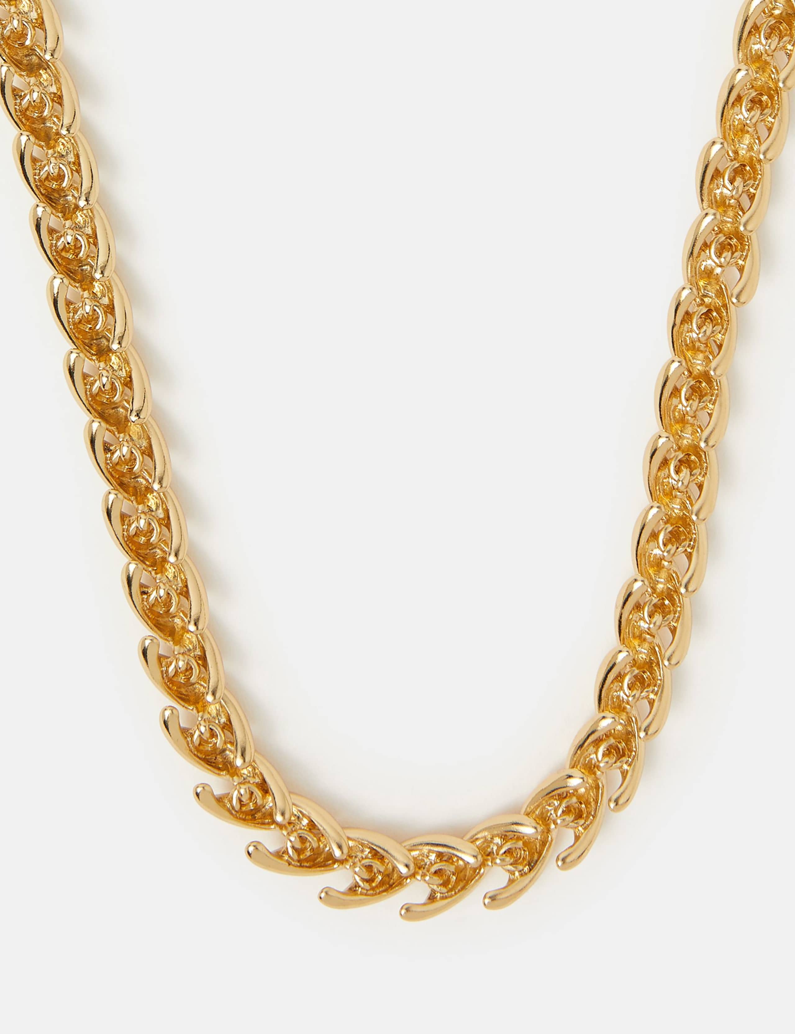Gold Tone Twist Necklace 3 of 3