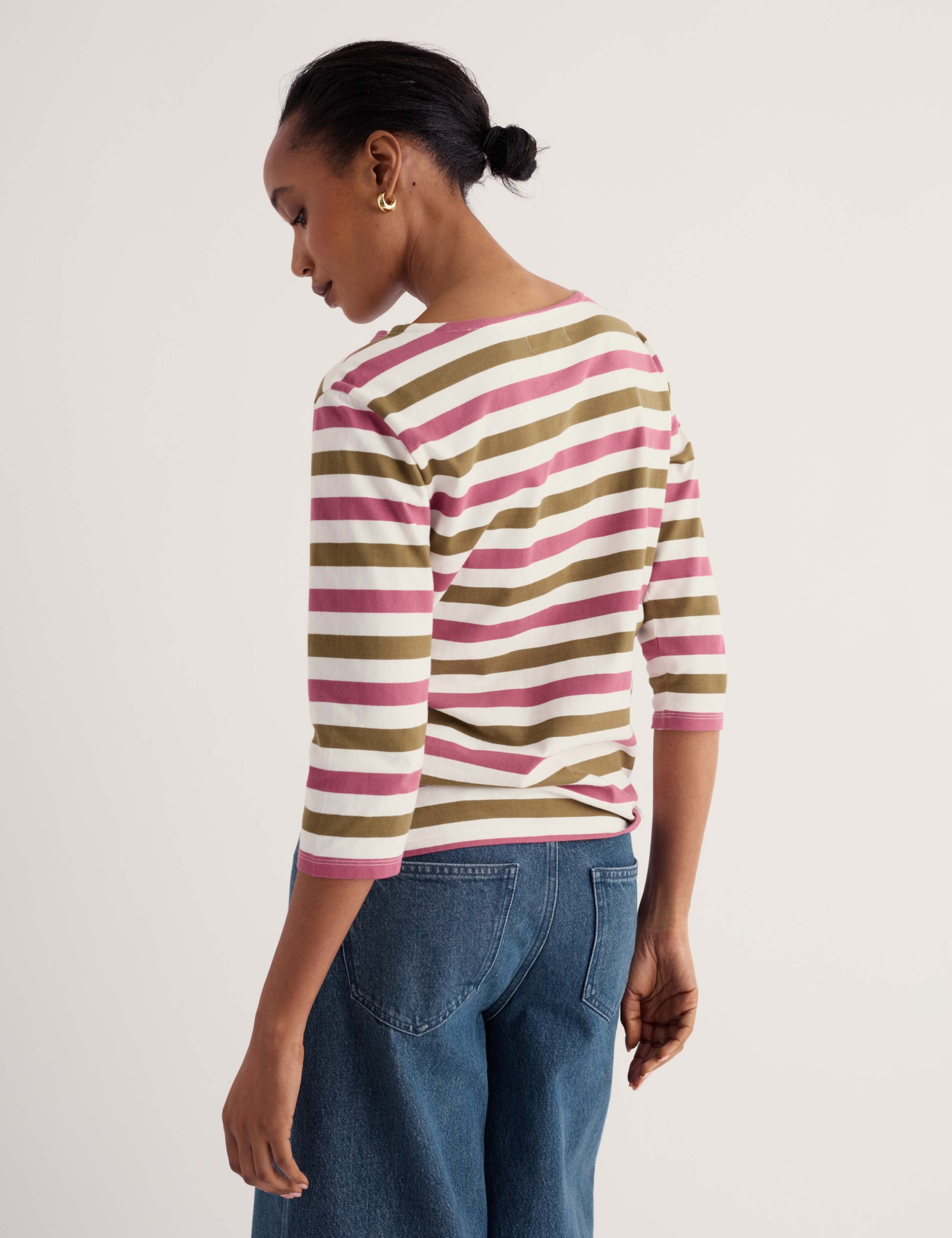 Pure Cotton Striped Relaxed Tunic 3 of 5