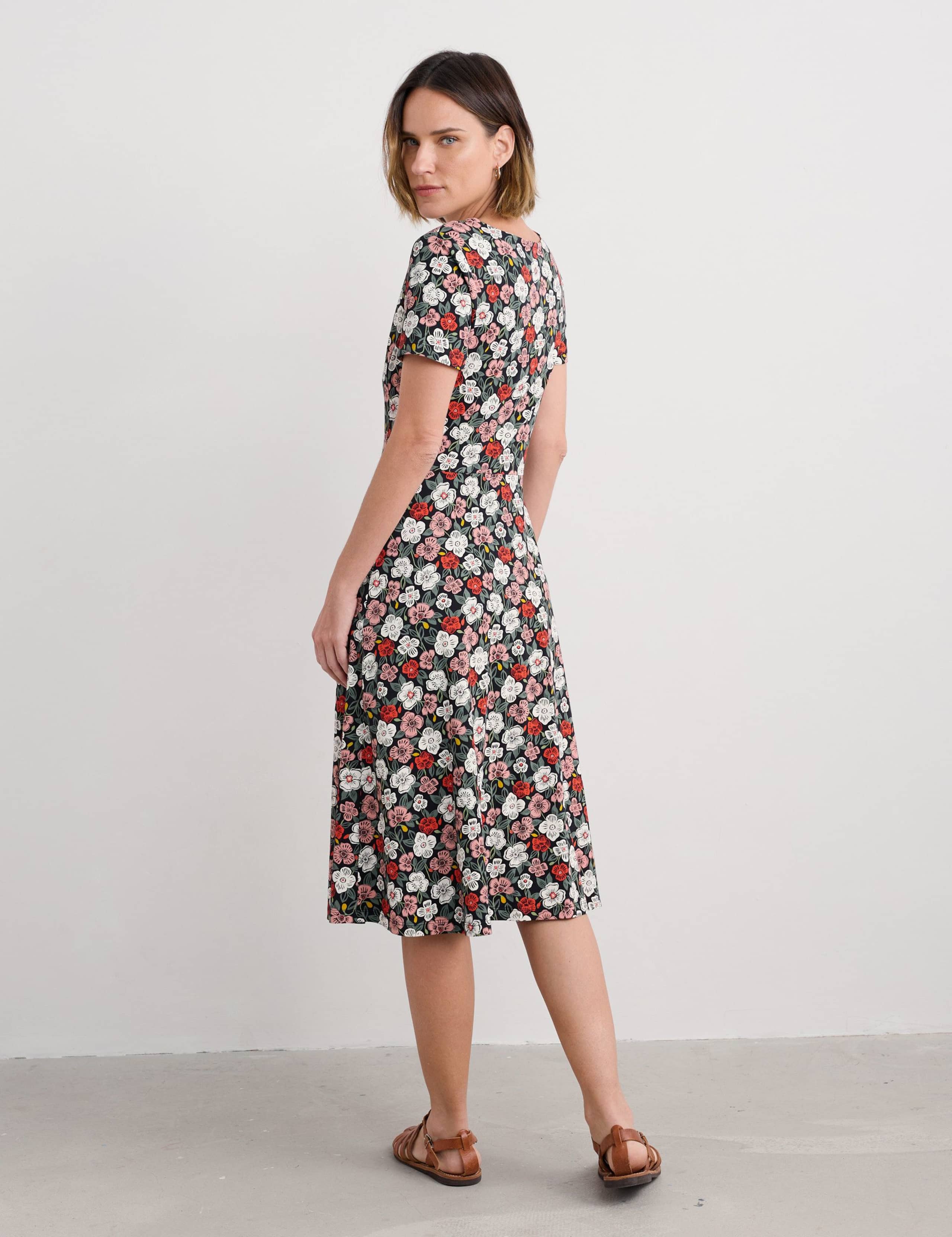 Floral Scoop Neck Midi Dress 3 of 5