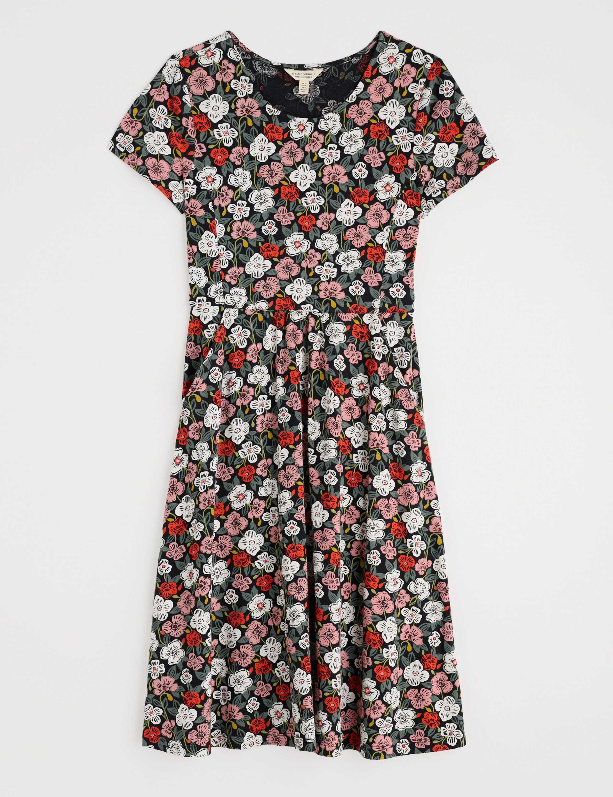 Floral Scoop Neck Midi Dress 2 of 5