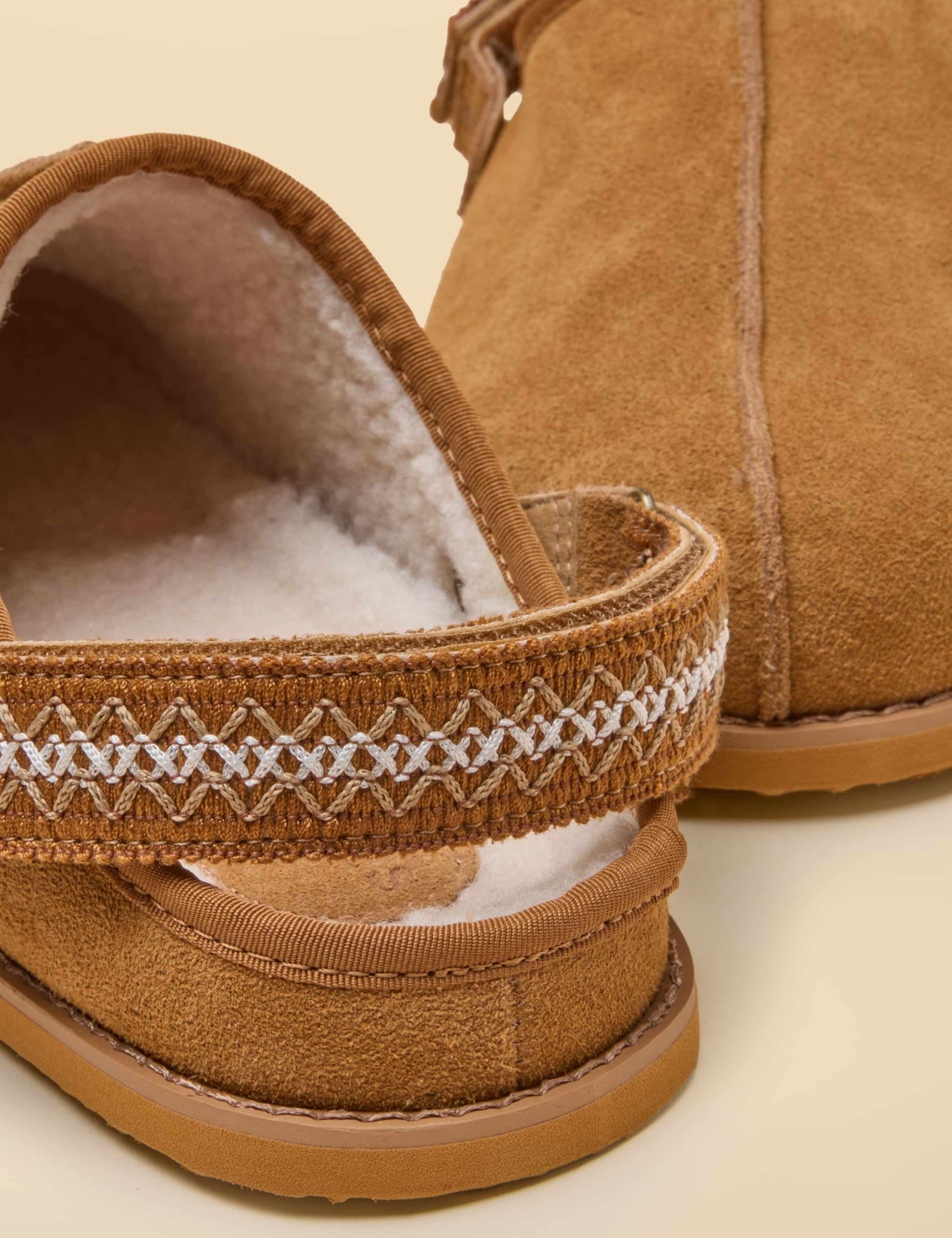 Suede Faux Fur Lined Clog Slippers 5 of 7