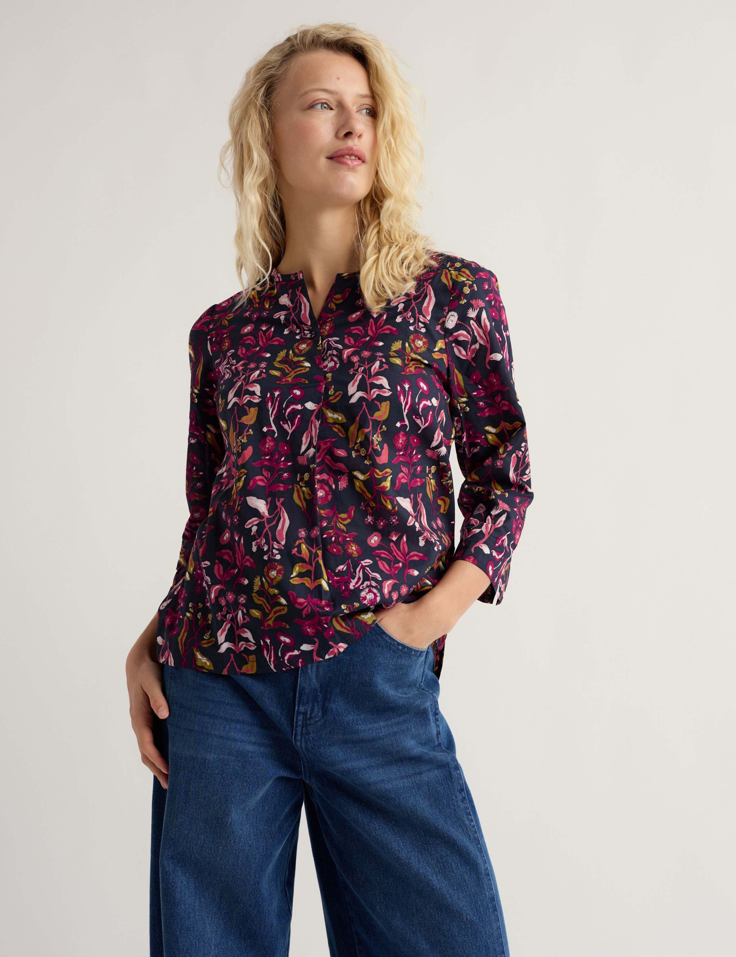 Pure Cotton Jersey Floral Top 3 of 5