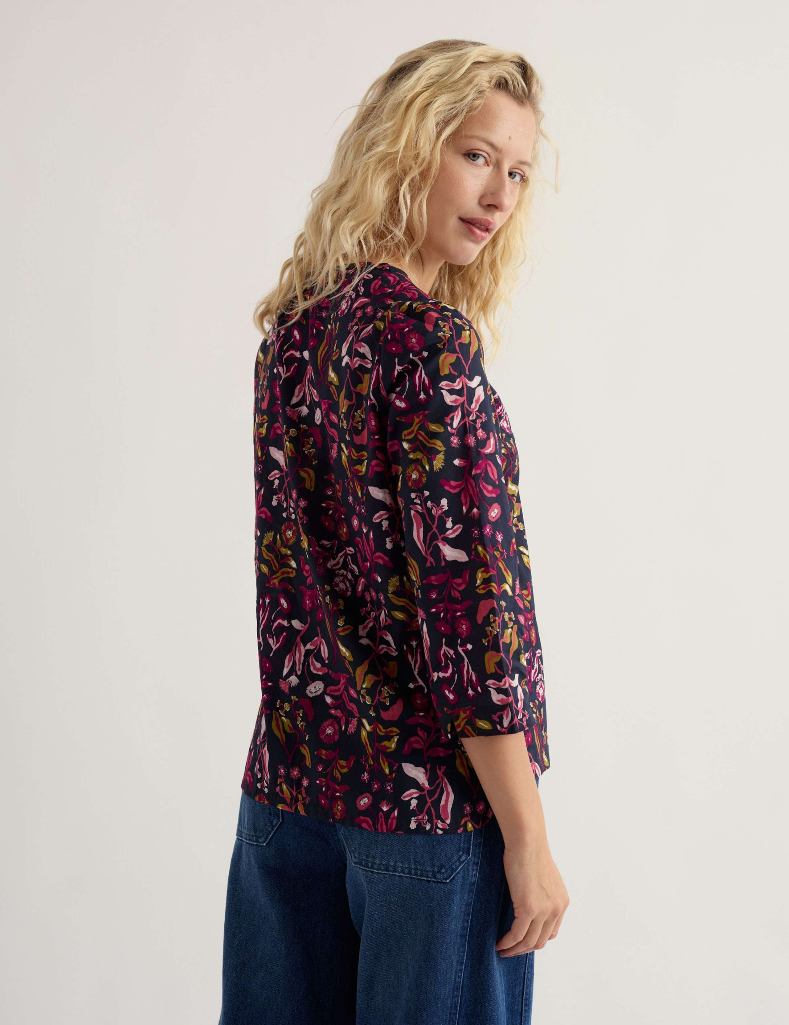 Pure Cotton Jersey Floral Top 4 of 5