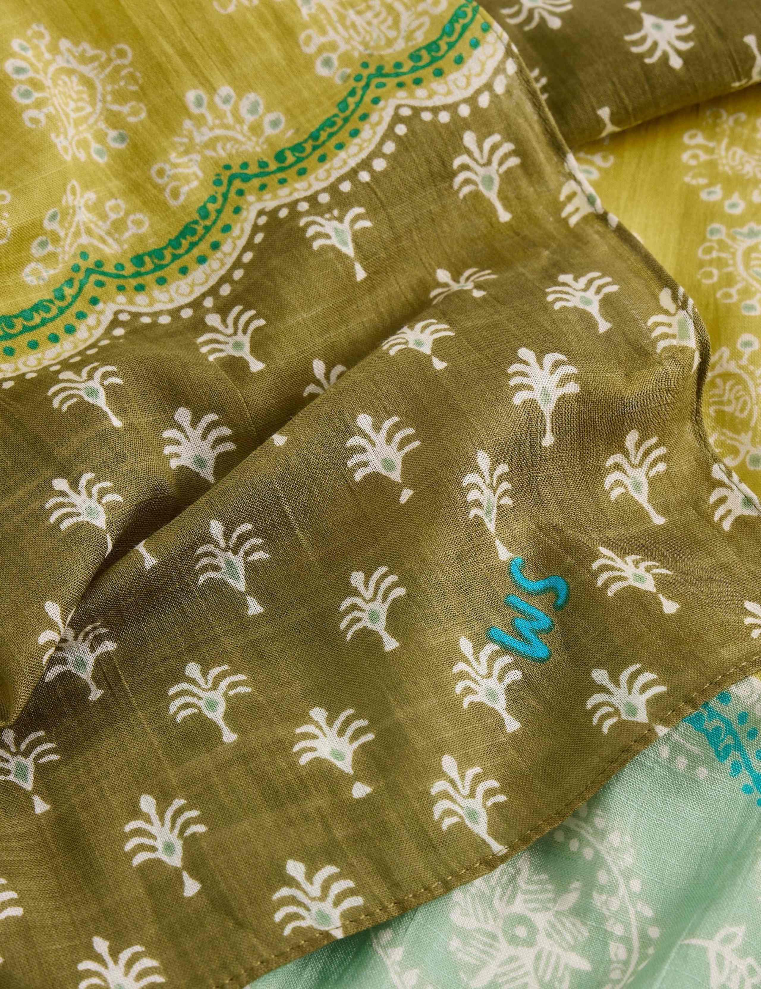 Cotton Blend Printed Scarf 3 of 3
