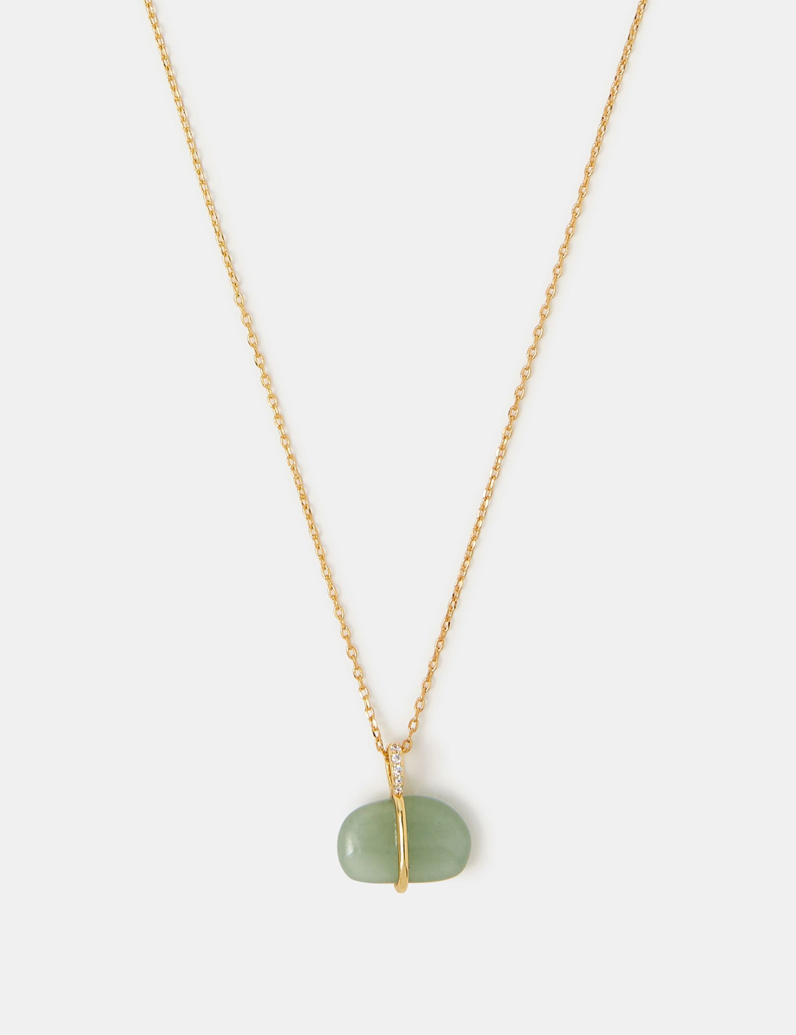 14ct Gold Plated Pebble Pendant Necklace 3 of 3