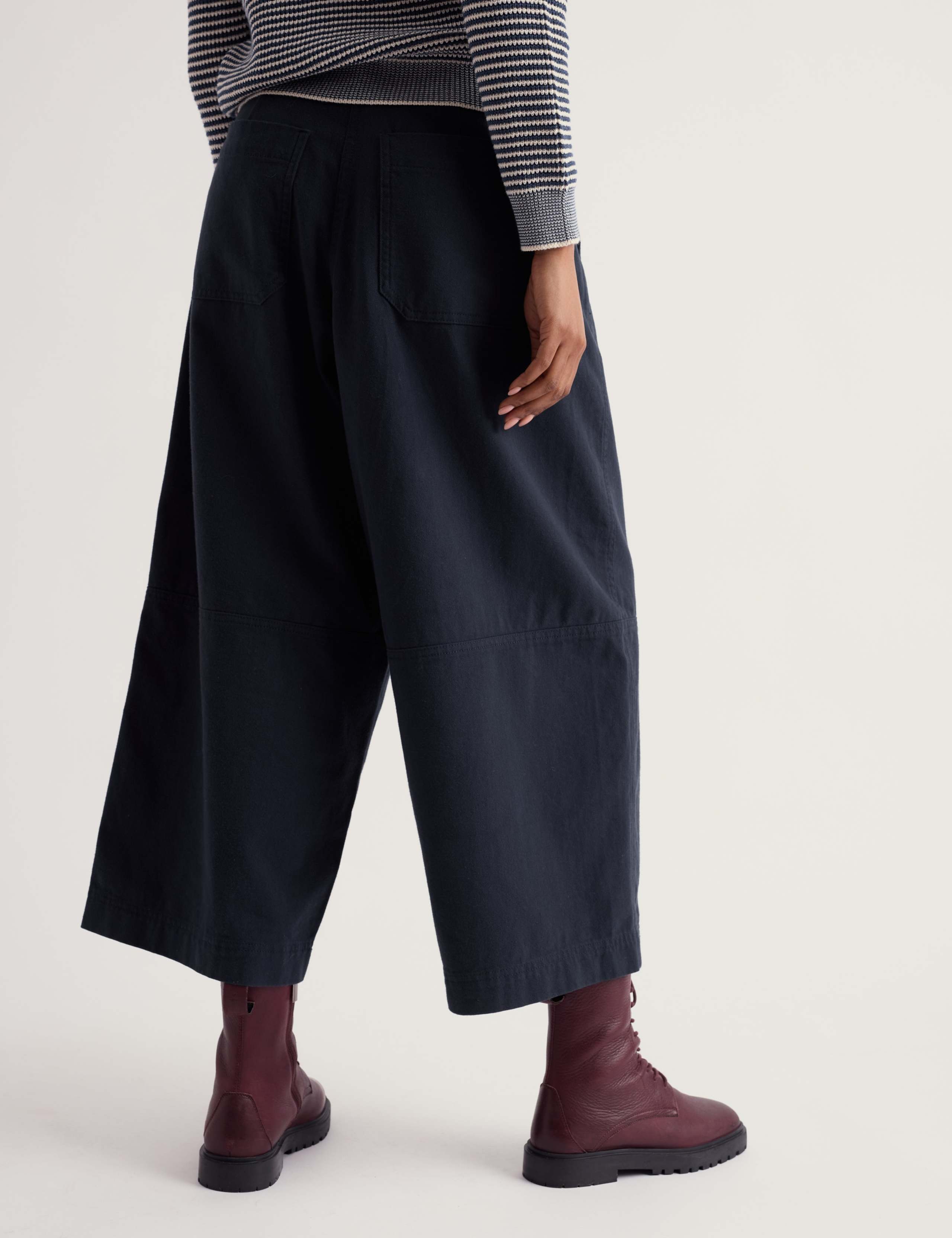 Pure Cotton Barrel Leg Trousers 4 of 5
