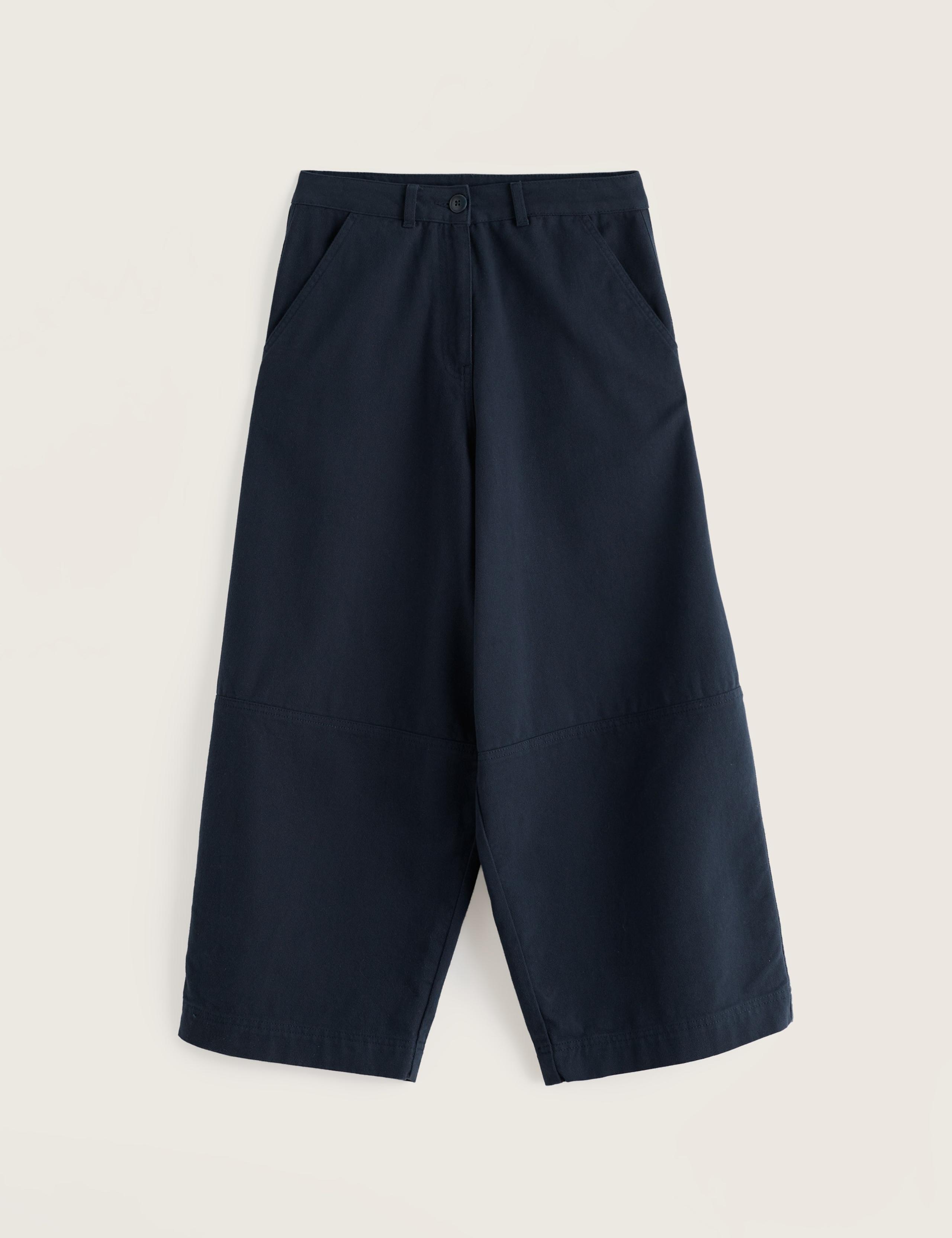 Pure Cotton Barrel Leg Trousers 2 of 5