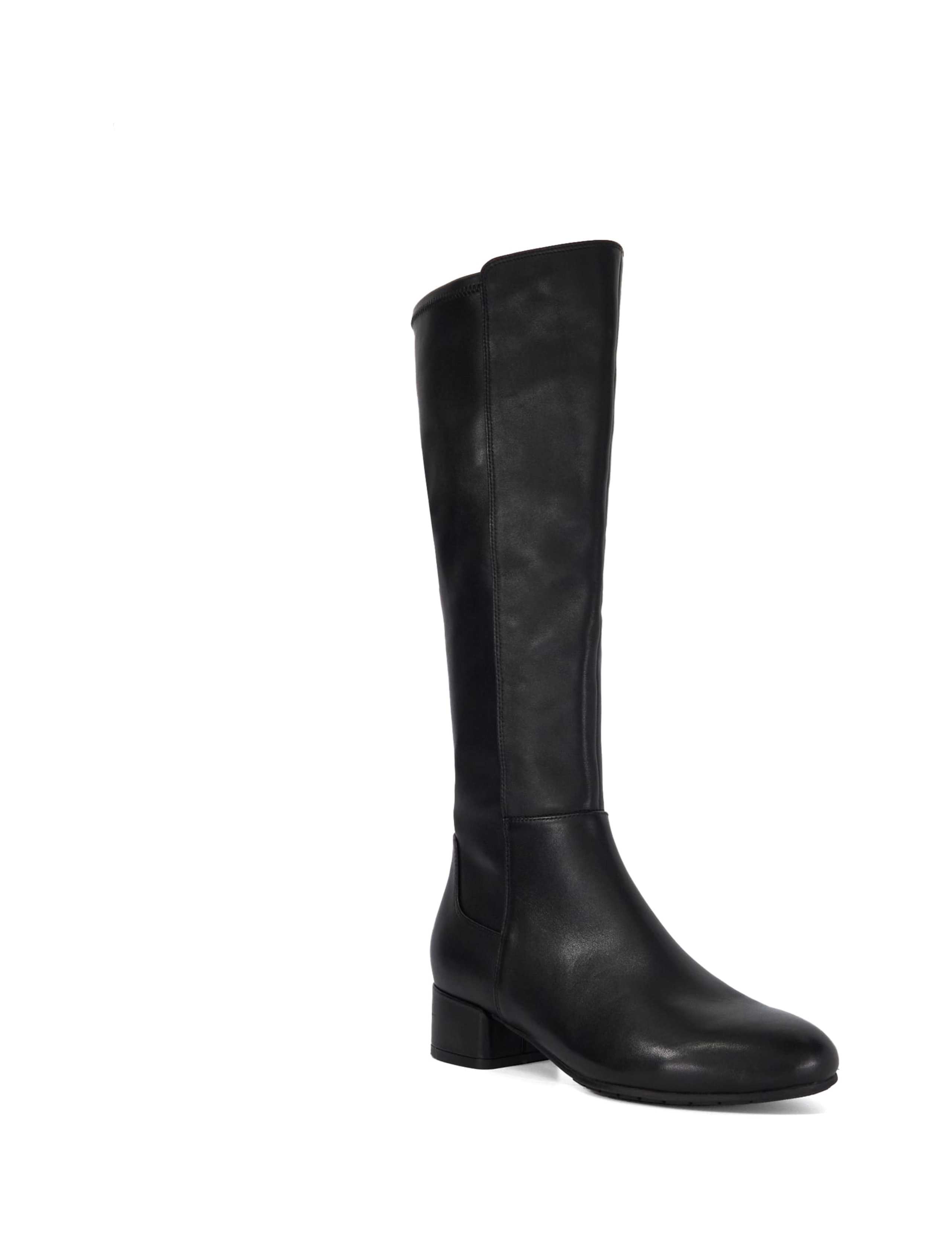 Leather Block Heel Knee High Boots 3 of 5
