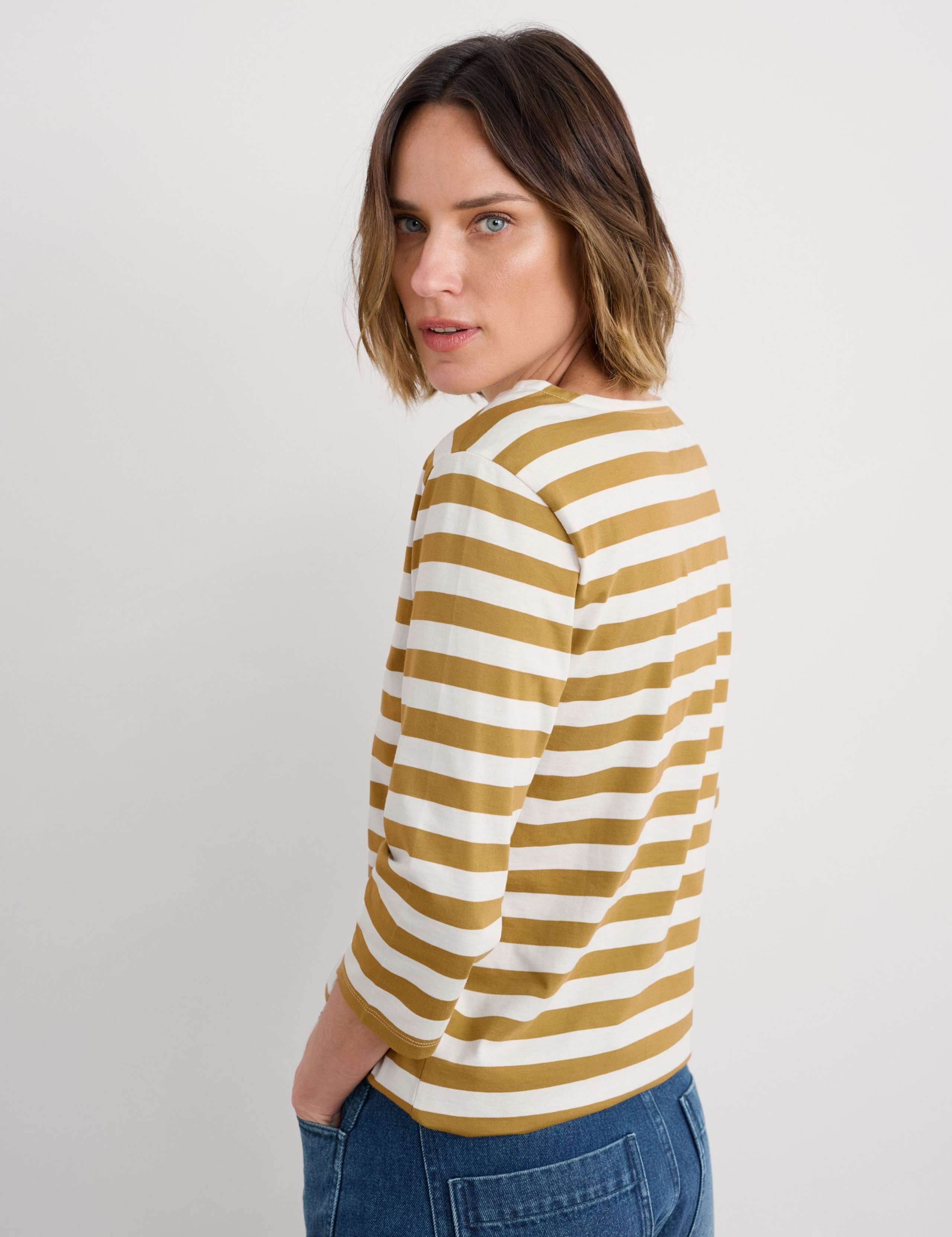 Cotton Striped Scoop Neck Sailor Top 4 of 5