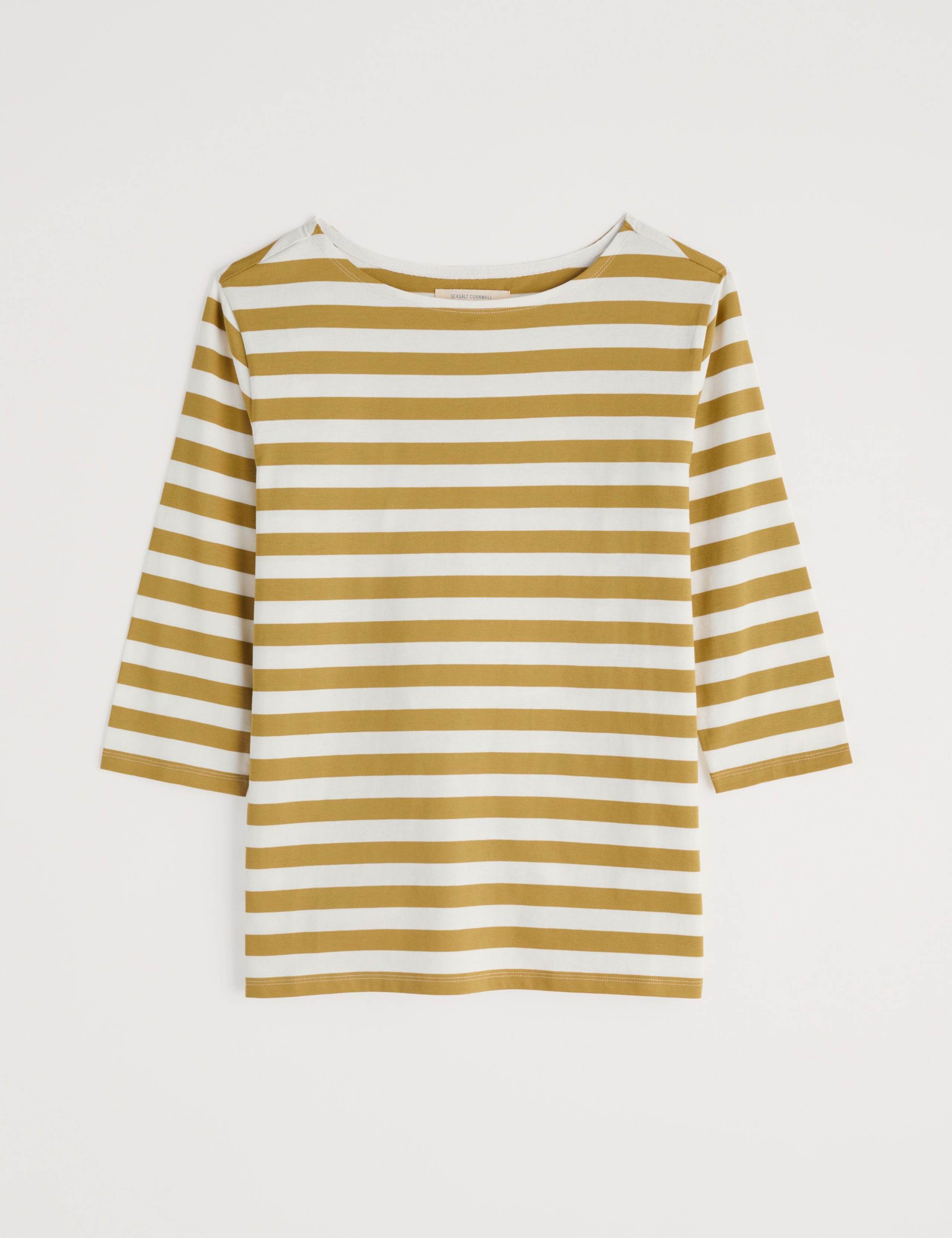 Cotton Striped Scoop Neck Sailor Top 2 of 5