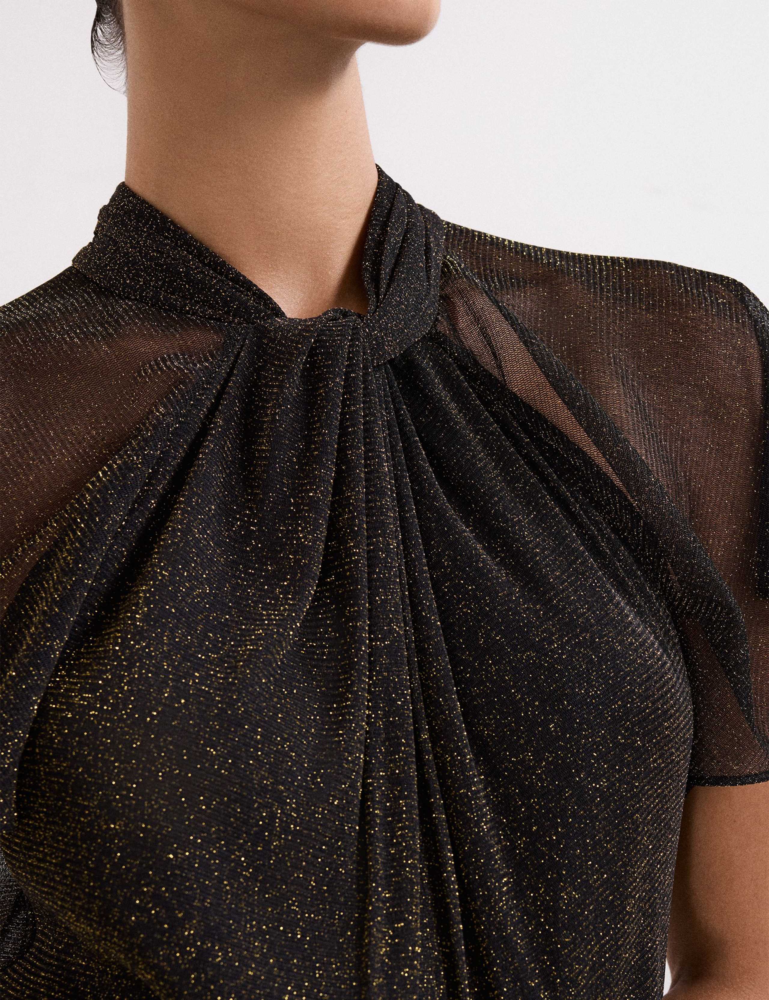 Sparkly Belted Wide Leg Jumpsuit 6 of 6