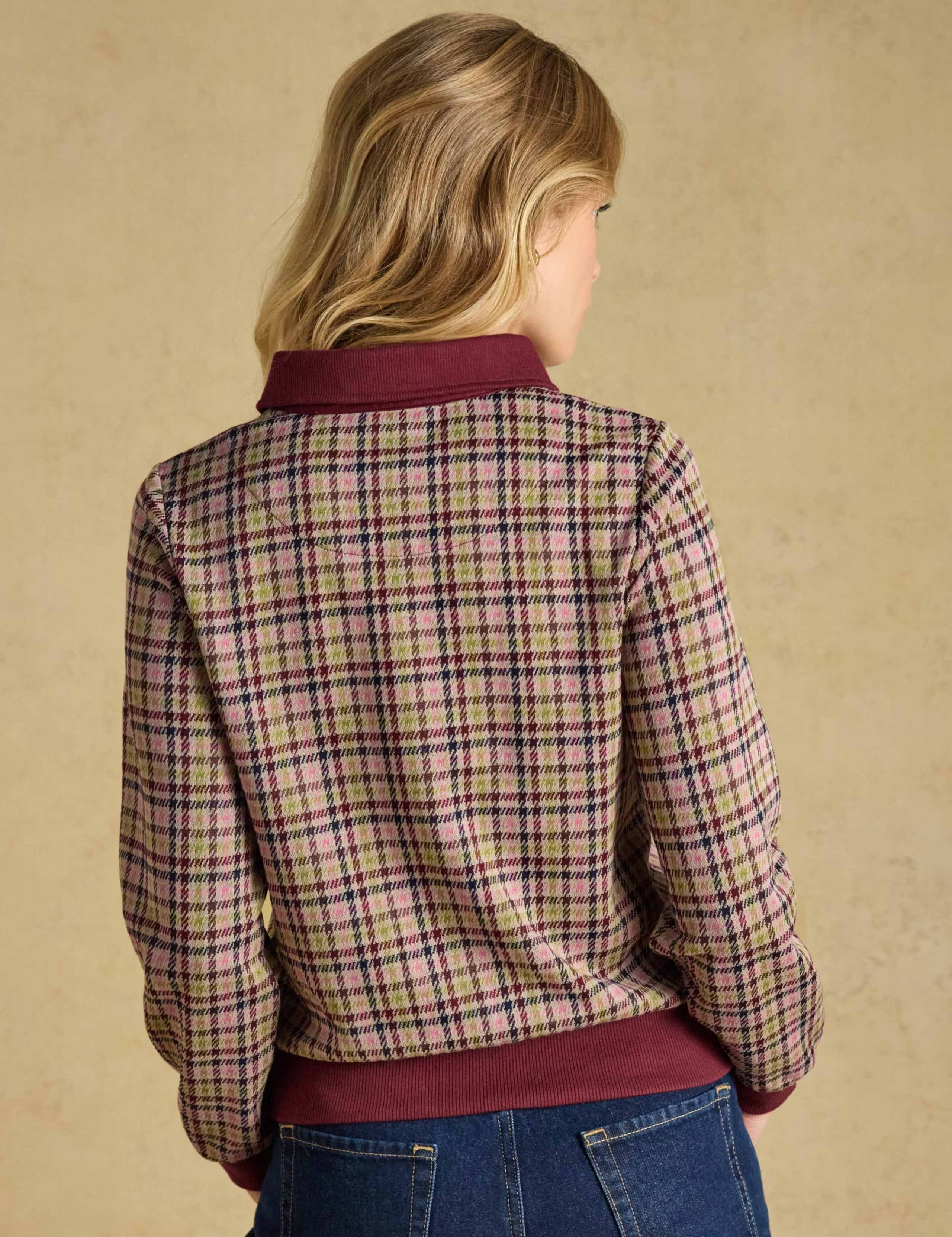 Jersey Checked Collared Top 4 of 8