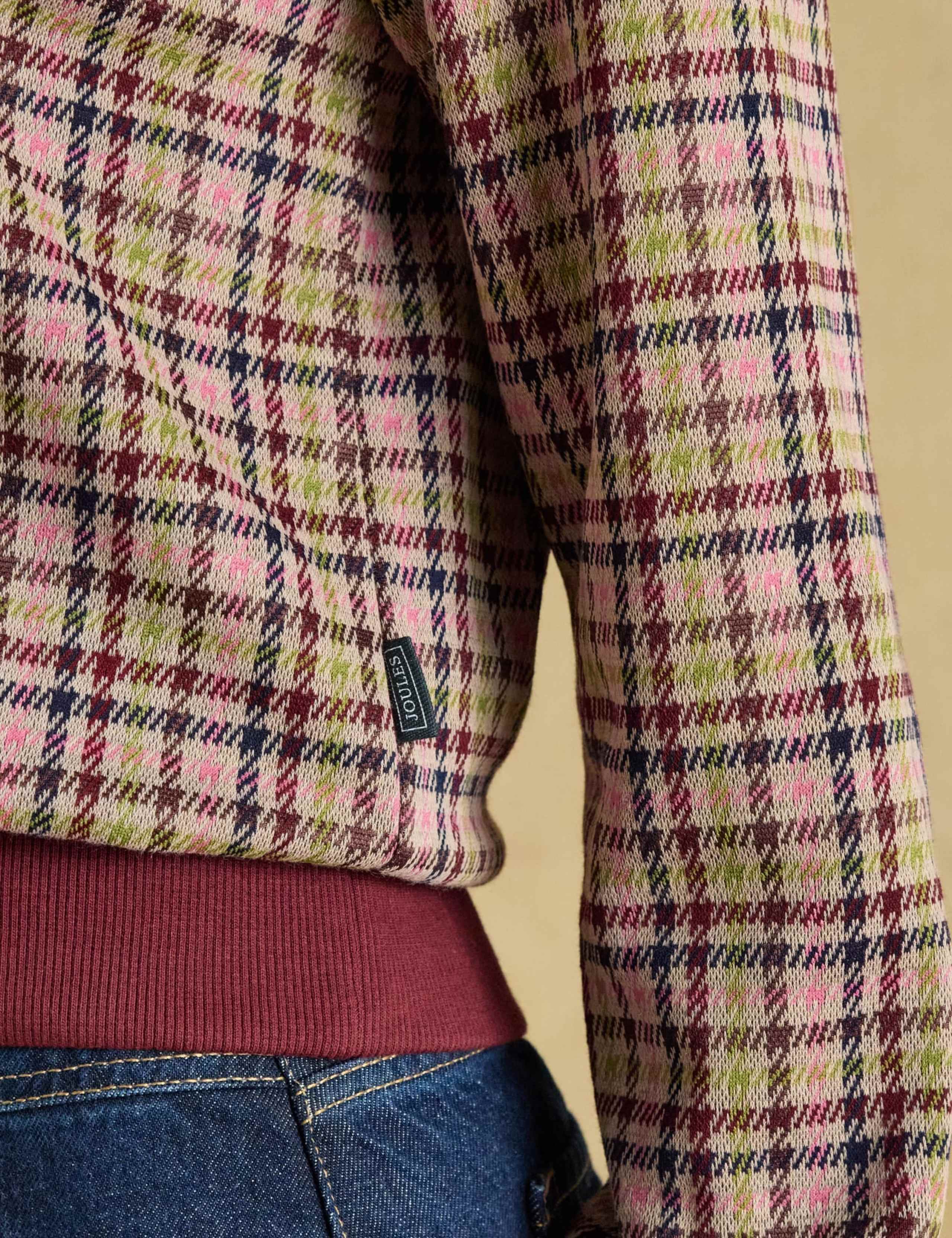 Jersey Checked Collared Top 7 of 8