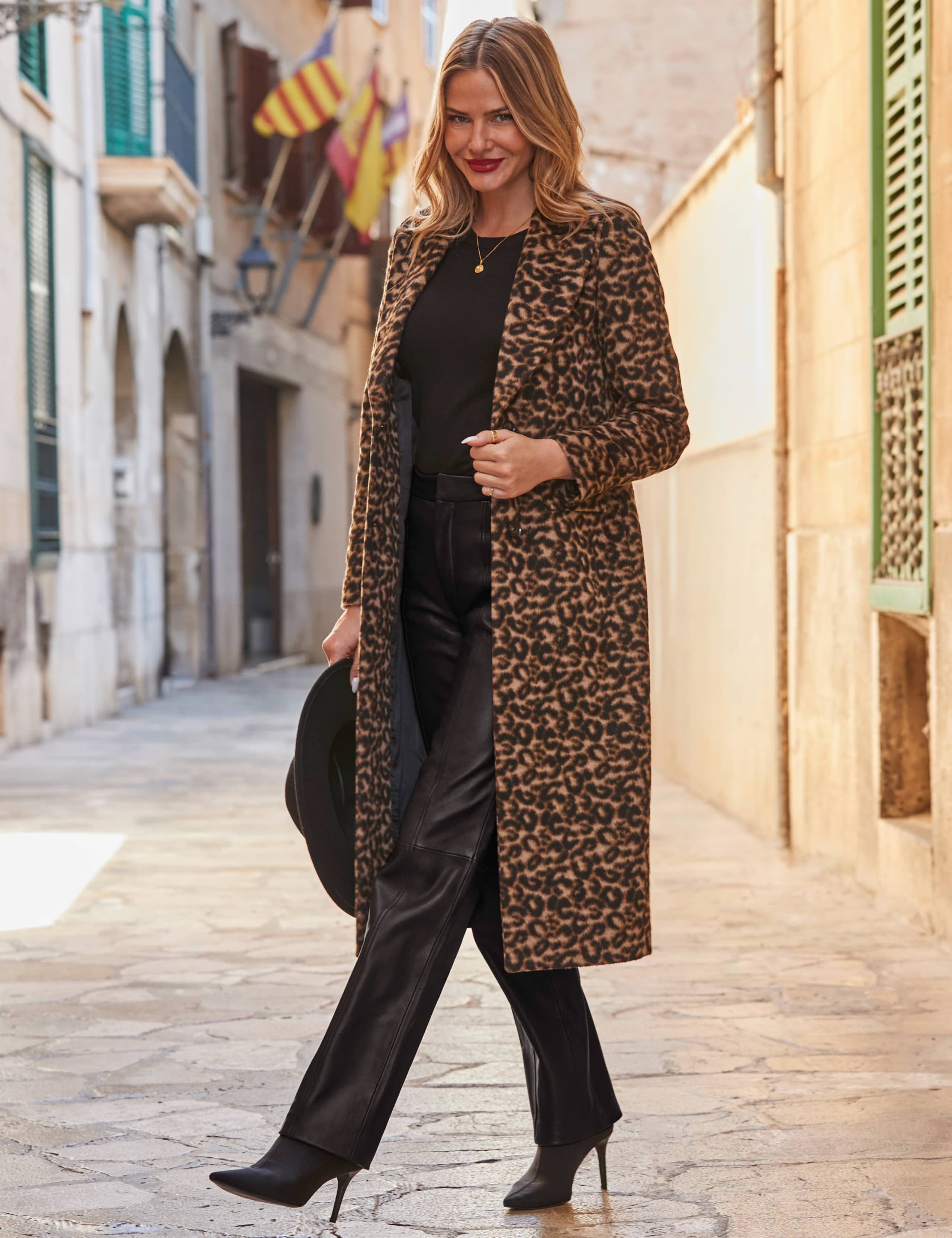 Faux Fur Longline Coat 3 of 6