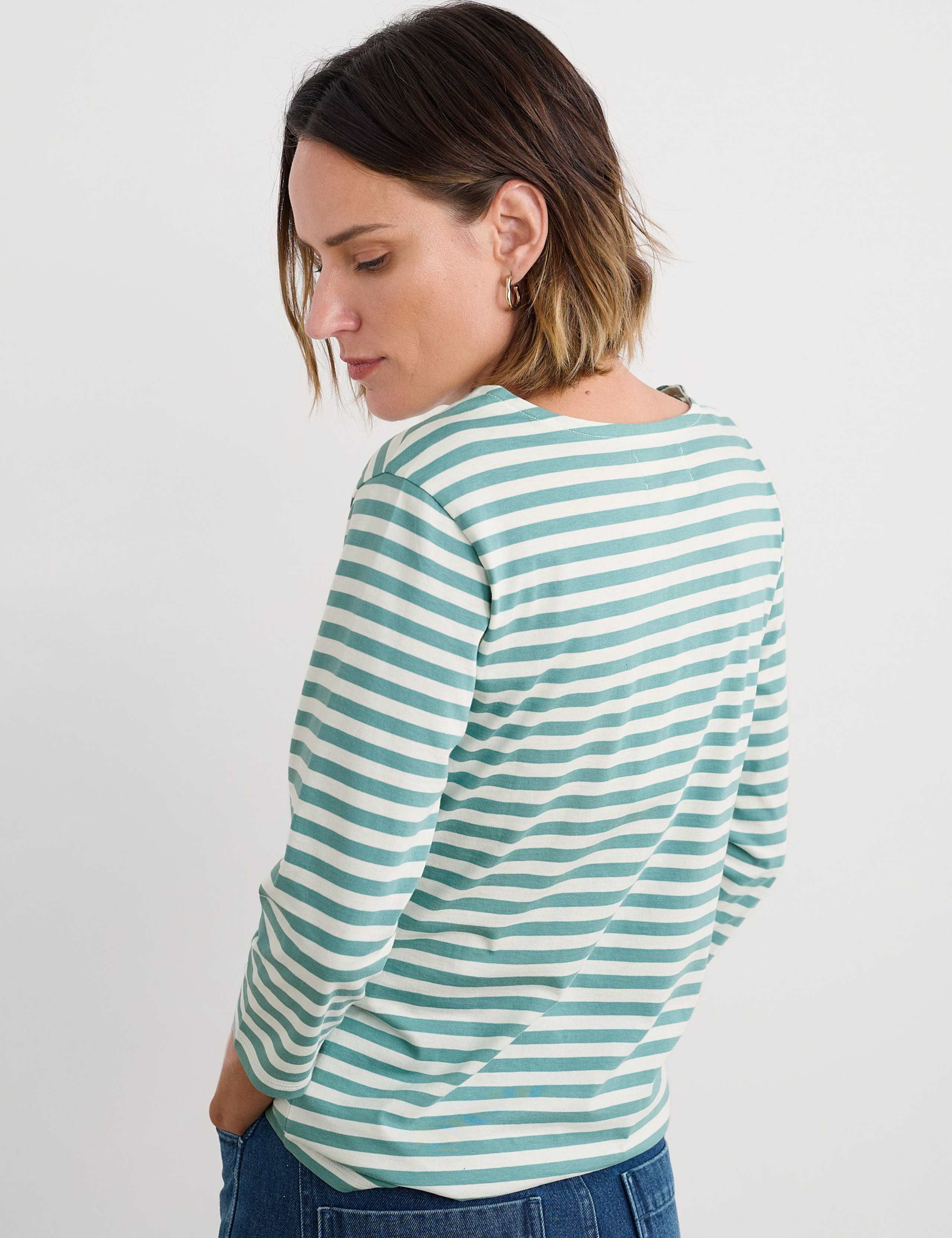Pure Cotton Striped Top 3 of 5