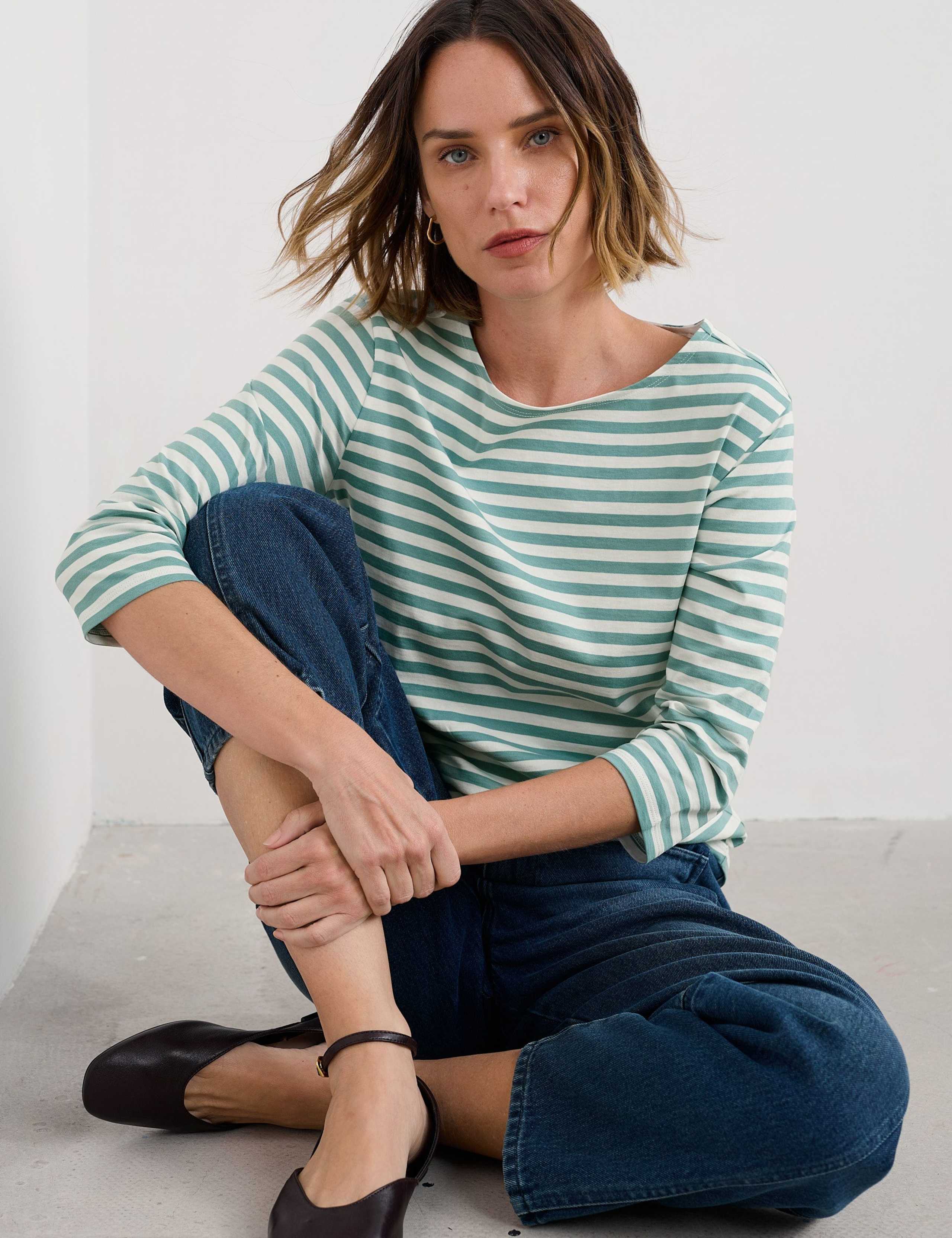 Pure Cotton Striped Top 4 of 5