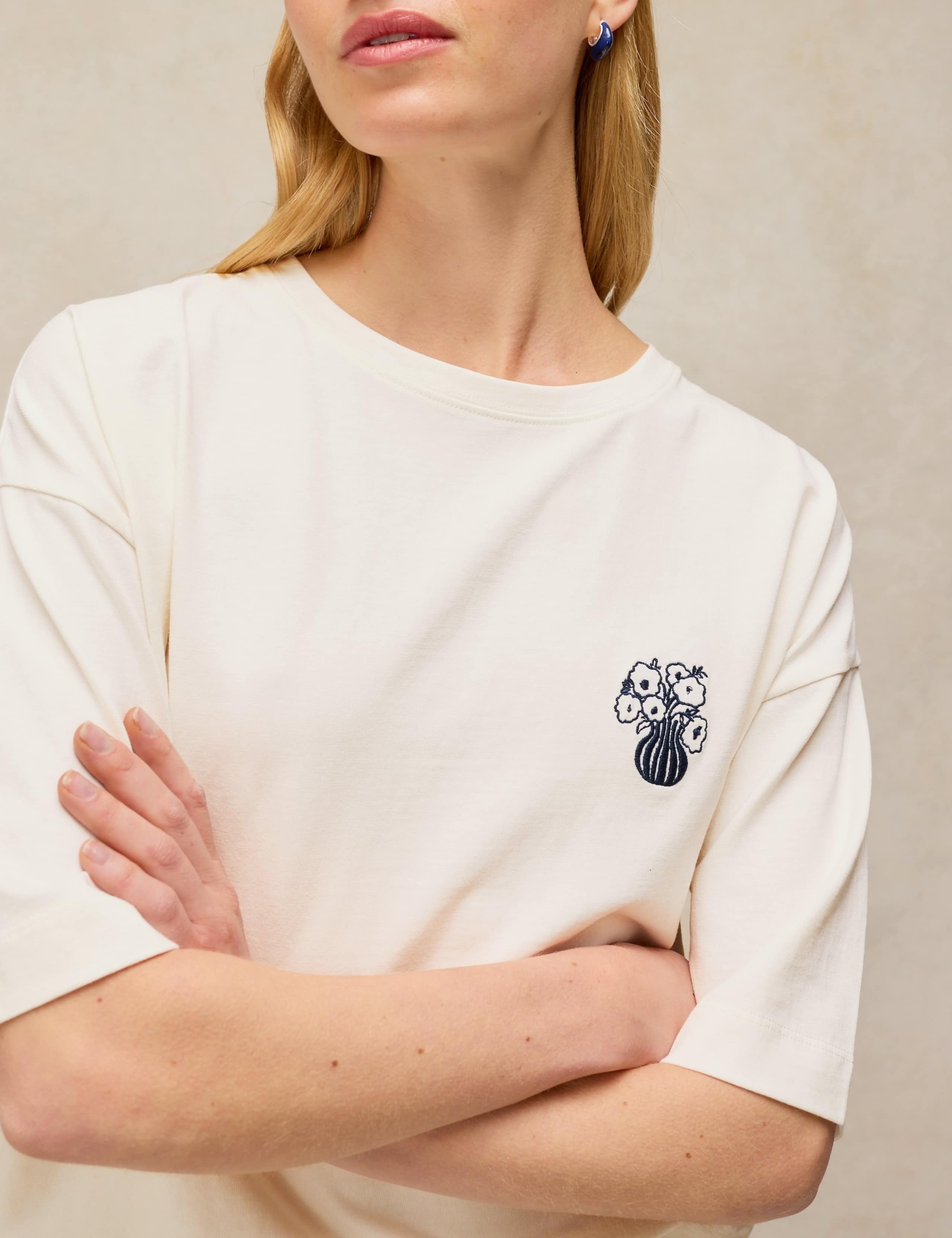 Pure Cotton Embellished T-Shirt 5 of 6