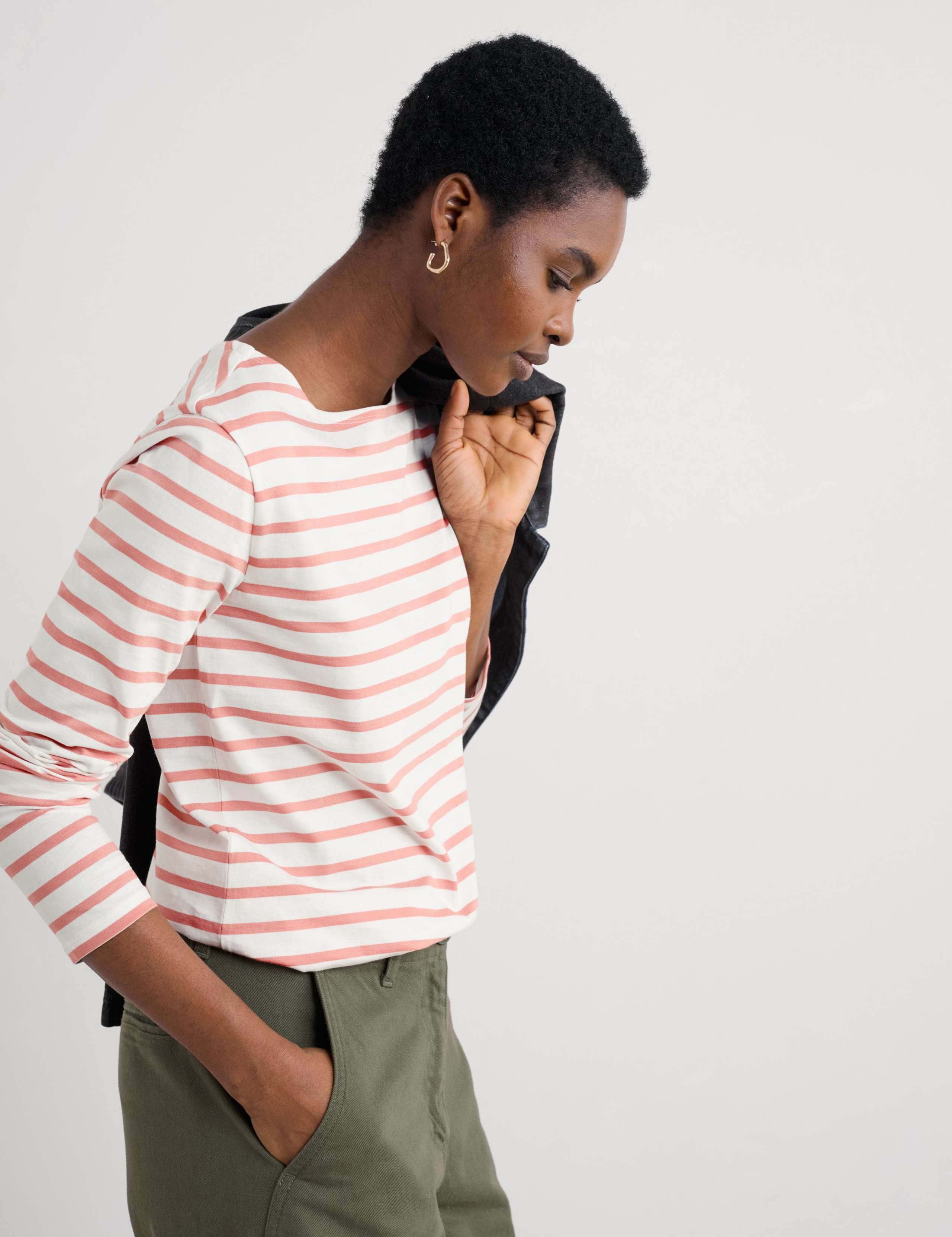 Pure Cotton Striped Crew Neck Top 3 of 5