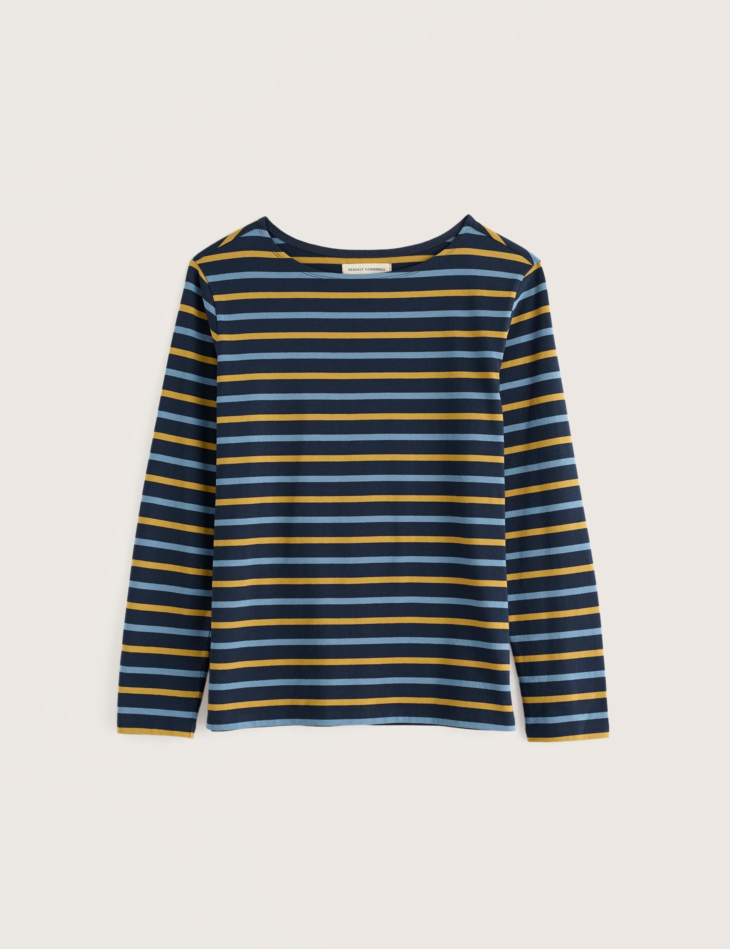 Pure Cotton Striped Crew Neck Top 2 of 5