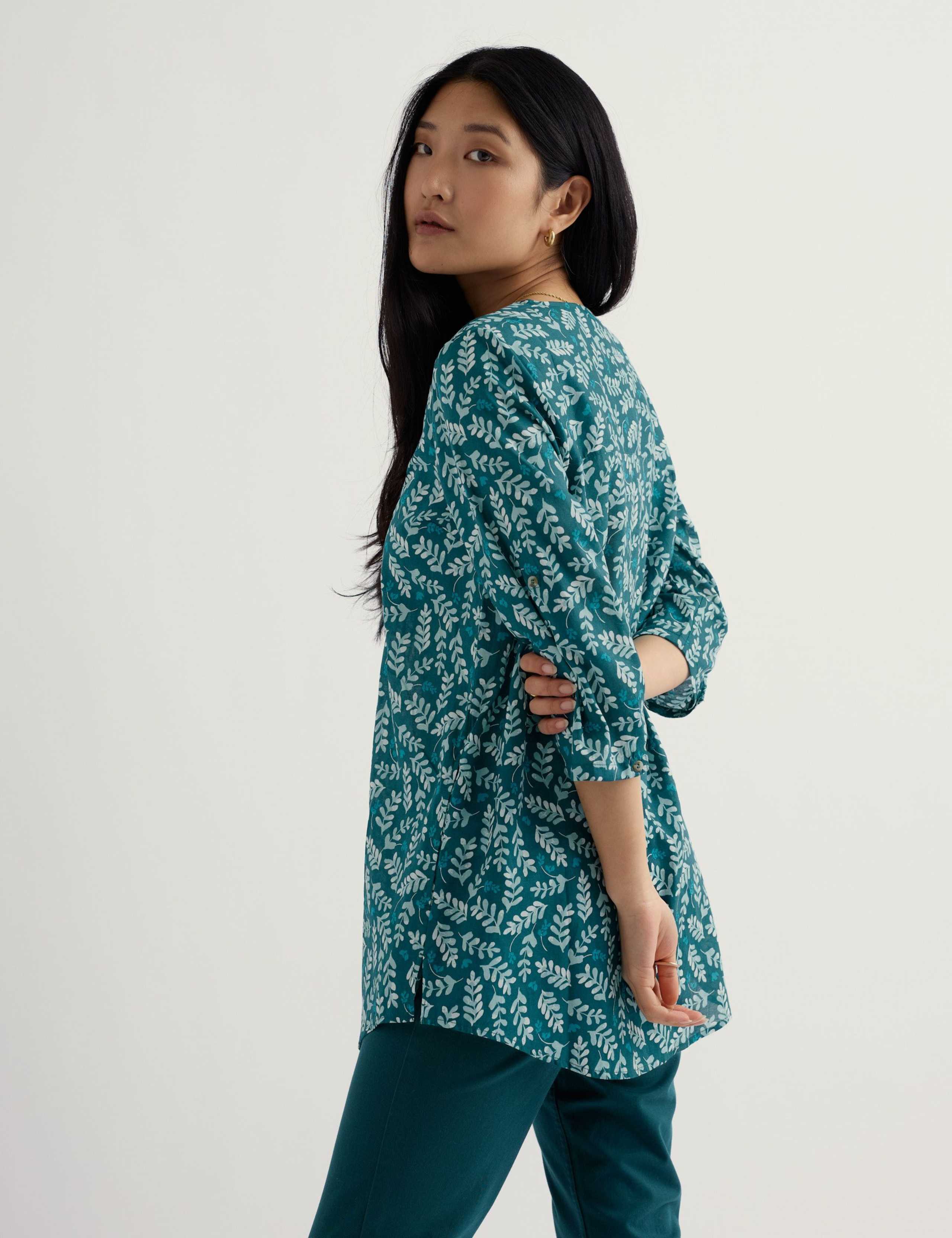 Pure Cotton Floral Tunic 4 of 5