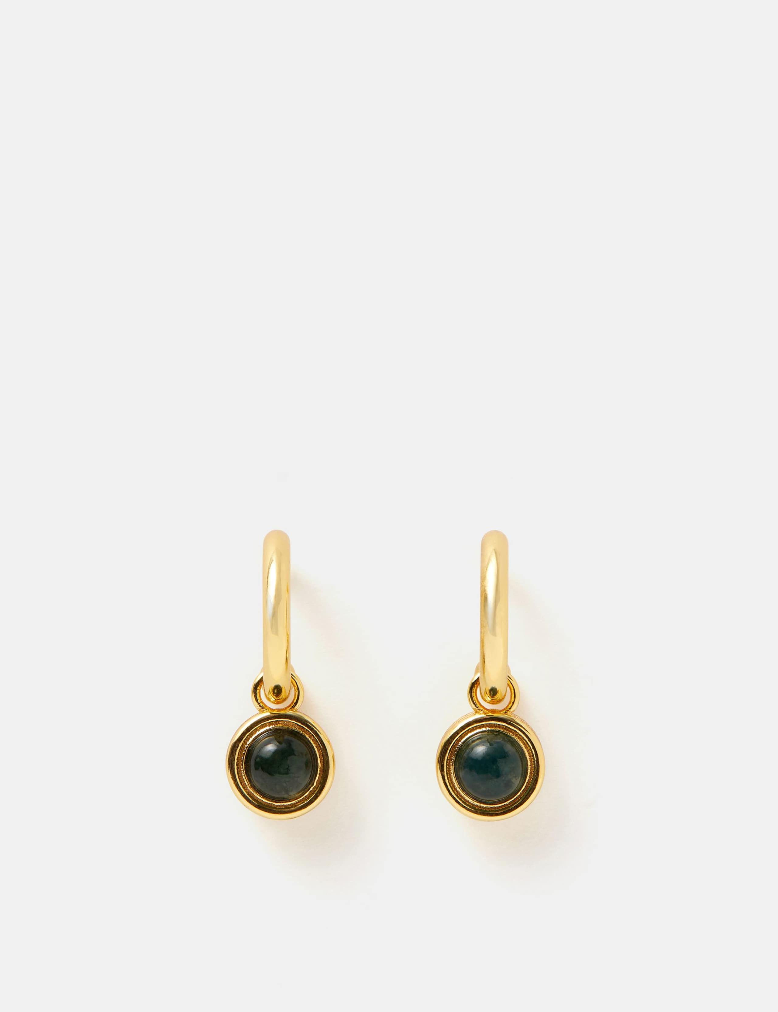 14ct Gold Plated Bead Hoop Earrings 3 of 3