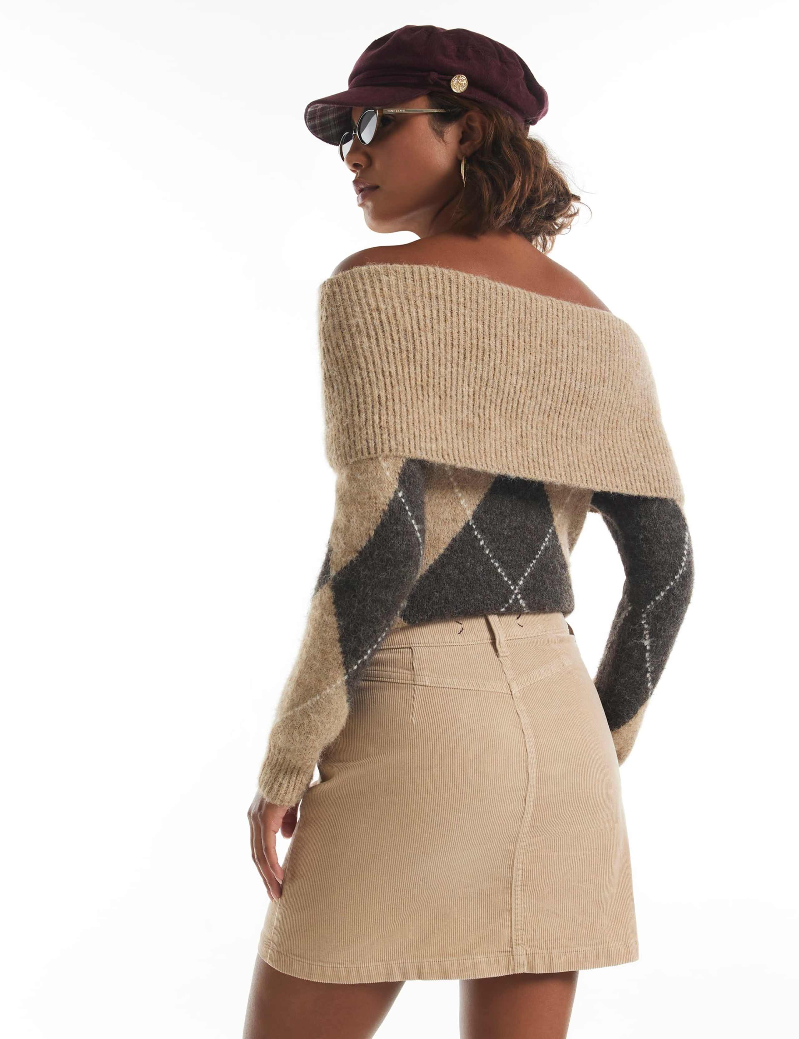 Cord Textured Midi Pencil Skirt 6 of 6