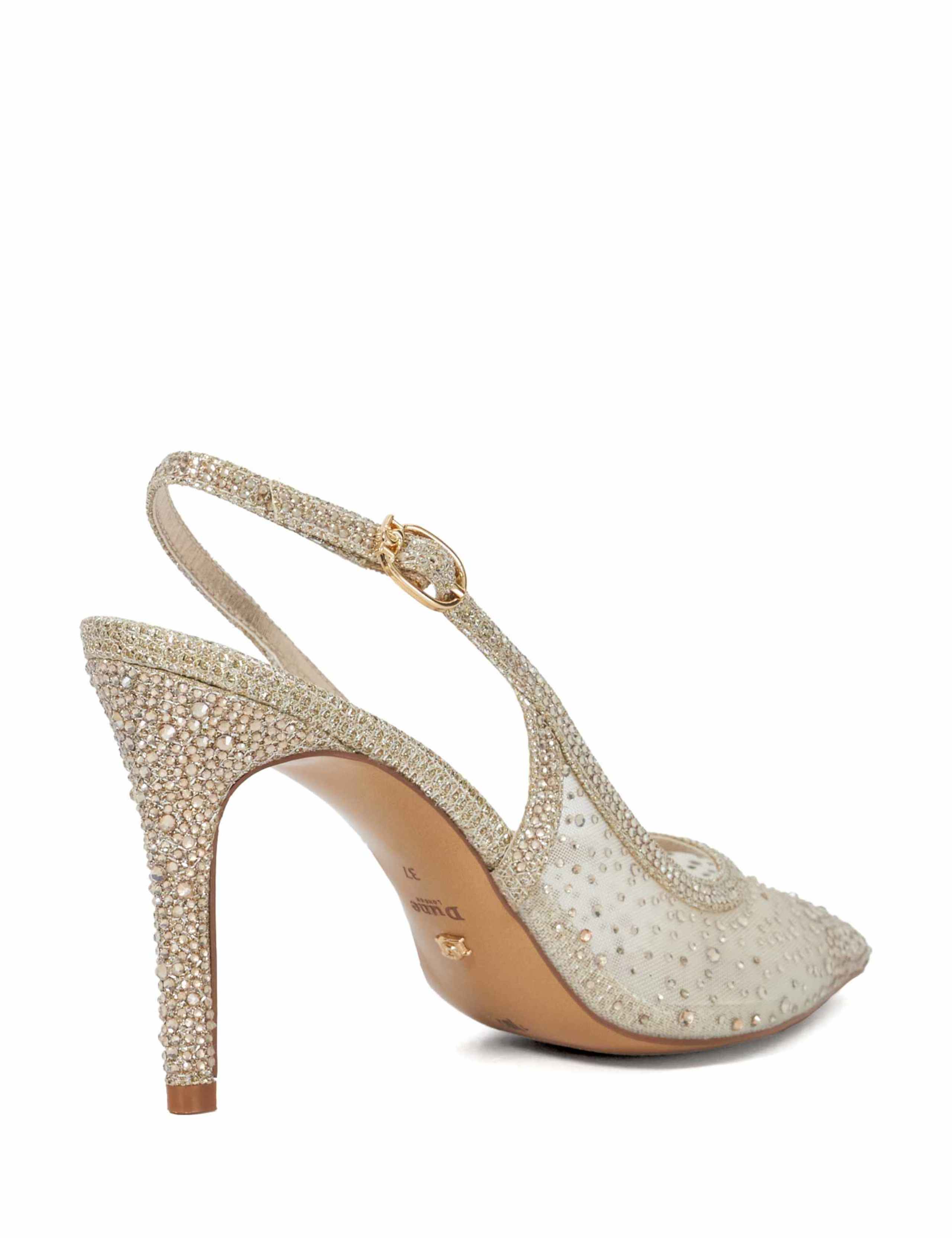Embellished Ankle Strap Slingback Court Shoes 4 of 6