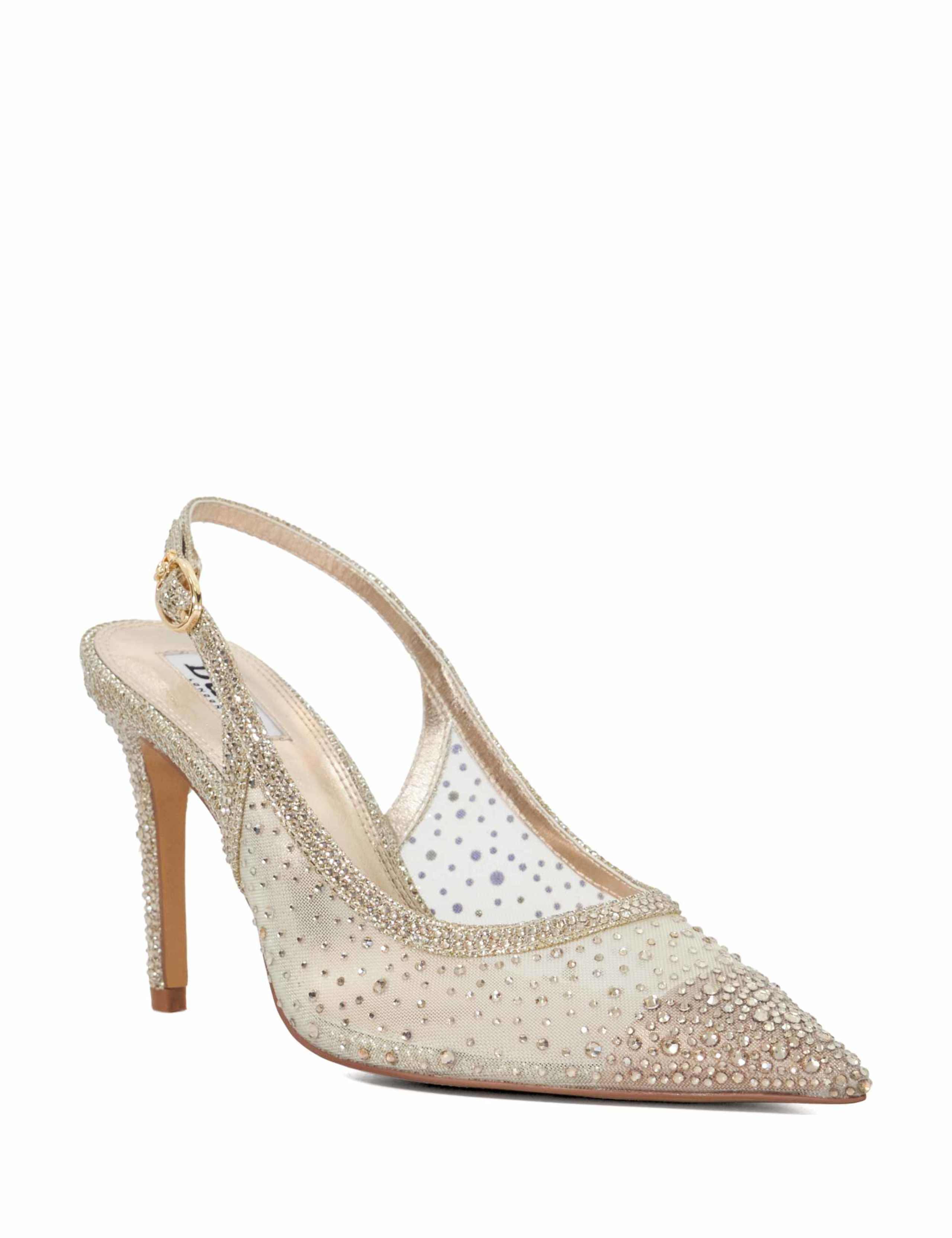 Embellished Ankle Strap Slingback Court Shoes 5 of 6