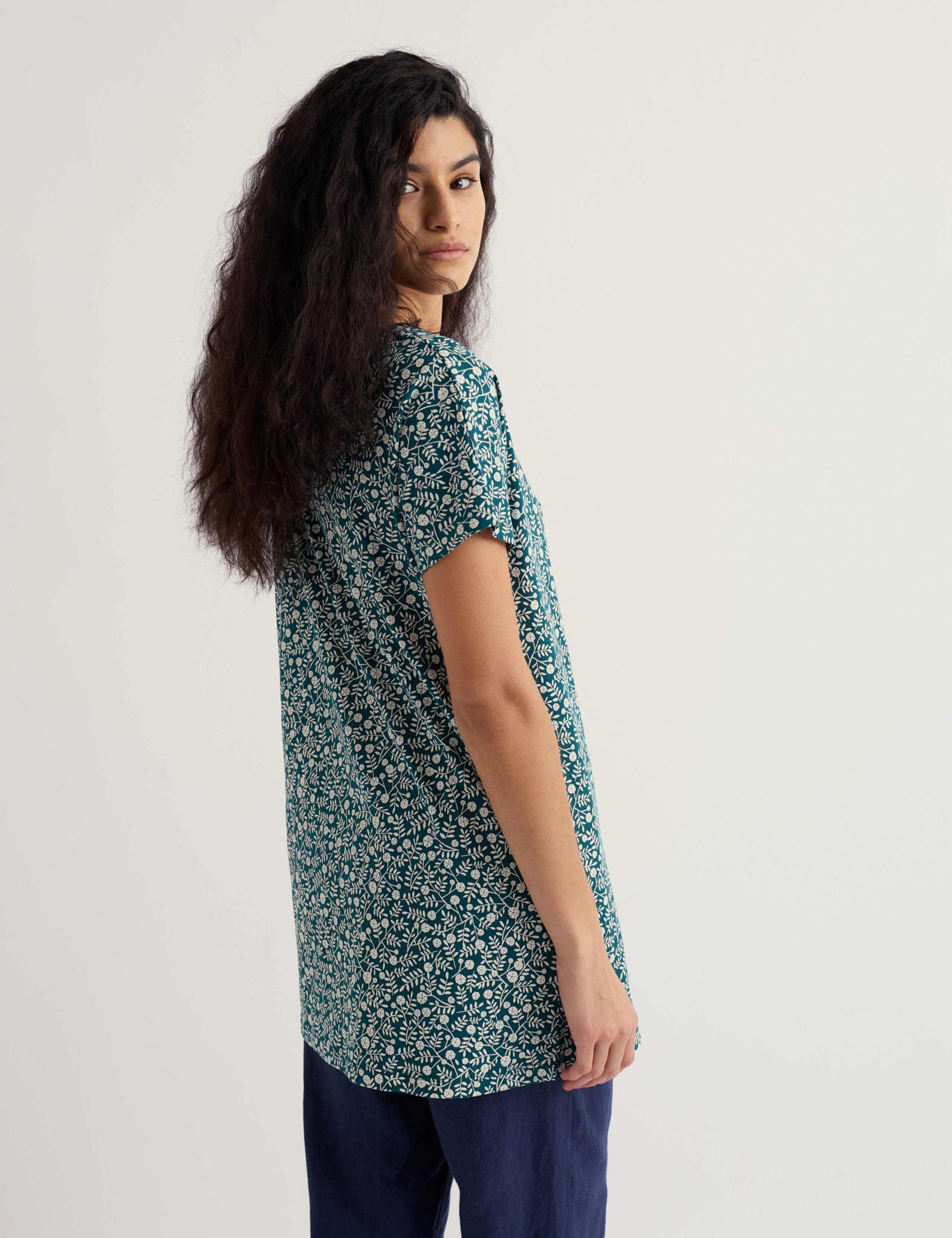 Pure Cotton Jersey Floral Tunic 4 of 5