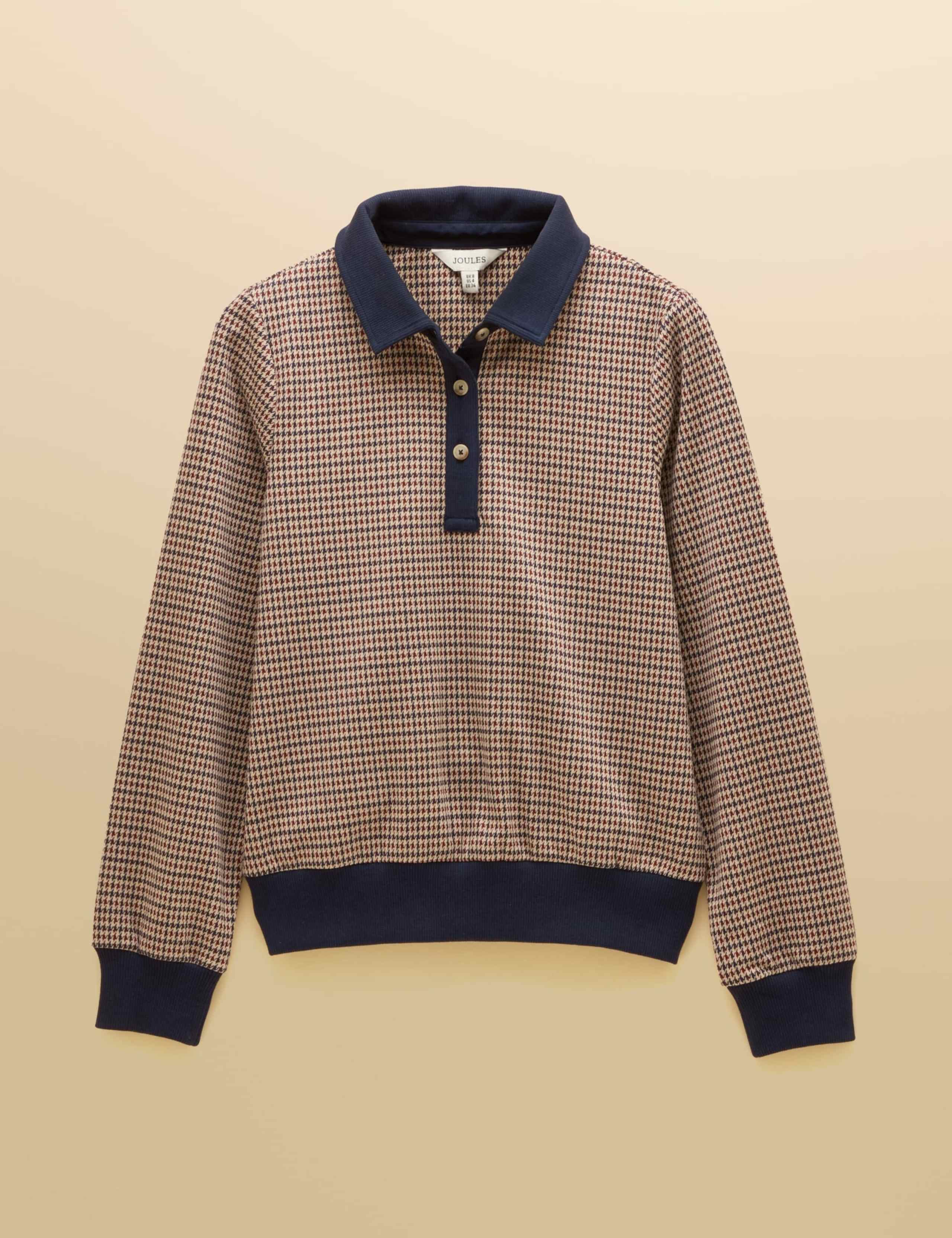 Jersey Houndstooth Collared Top 4 of 7