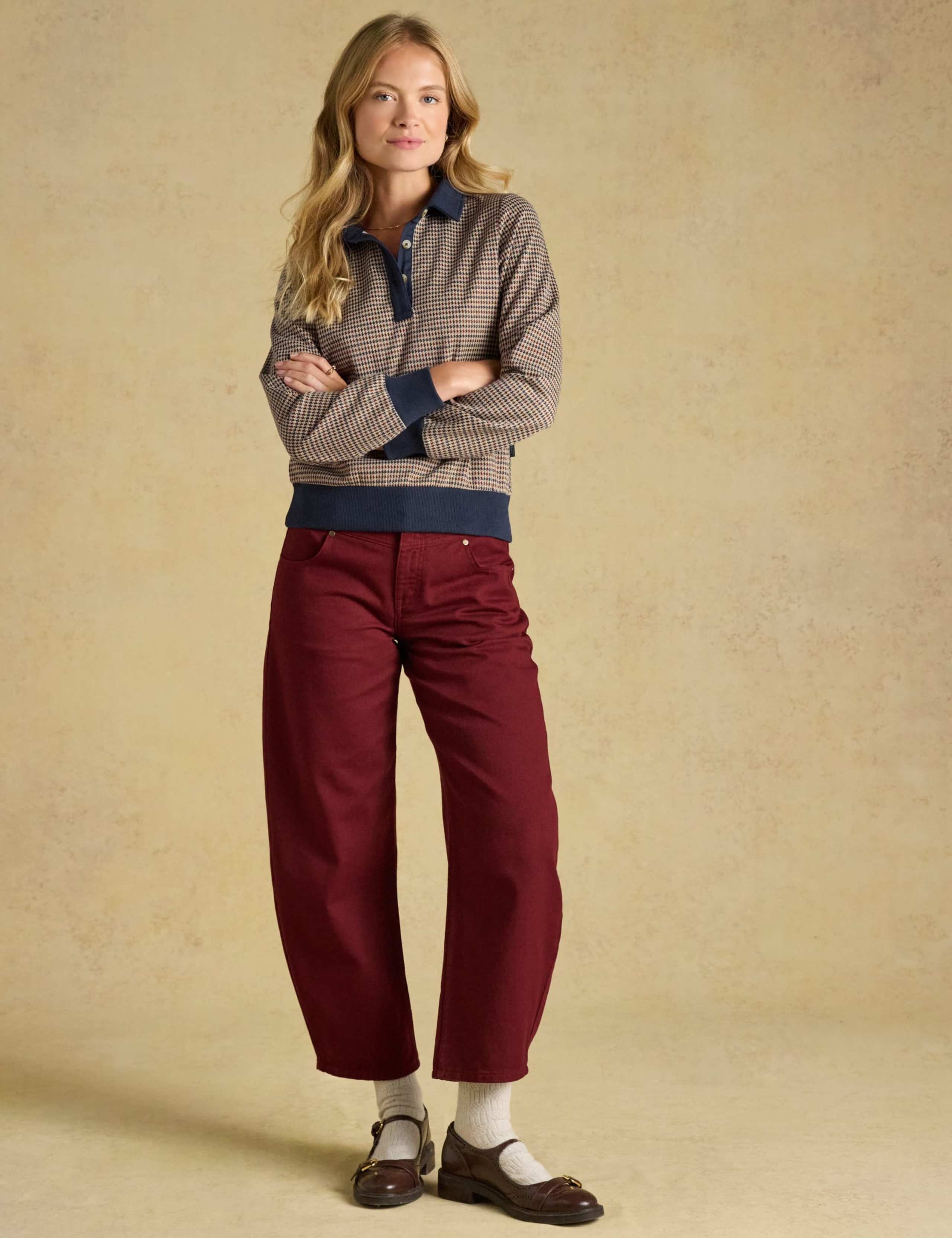 Jersey Houndstooth Collared Top 6 of 7