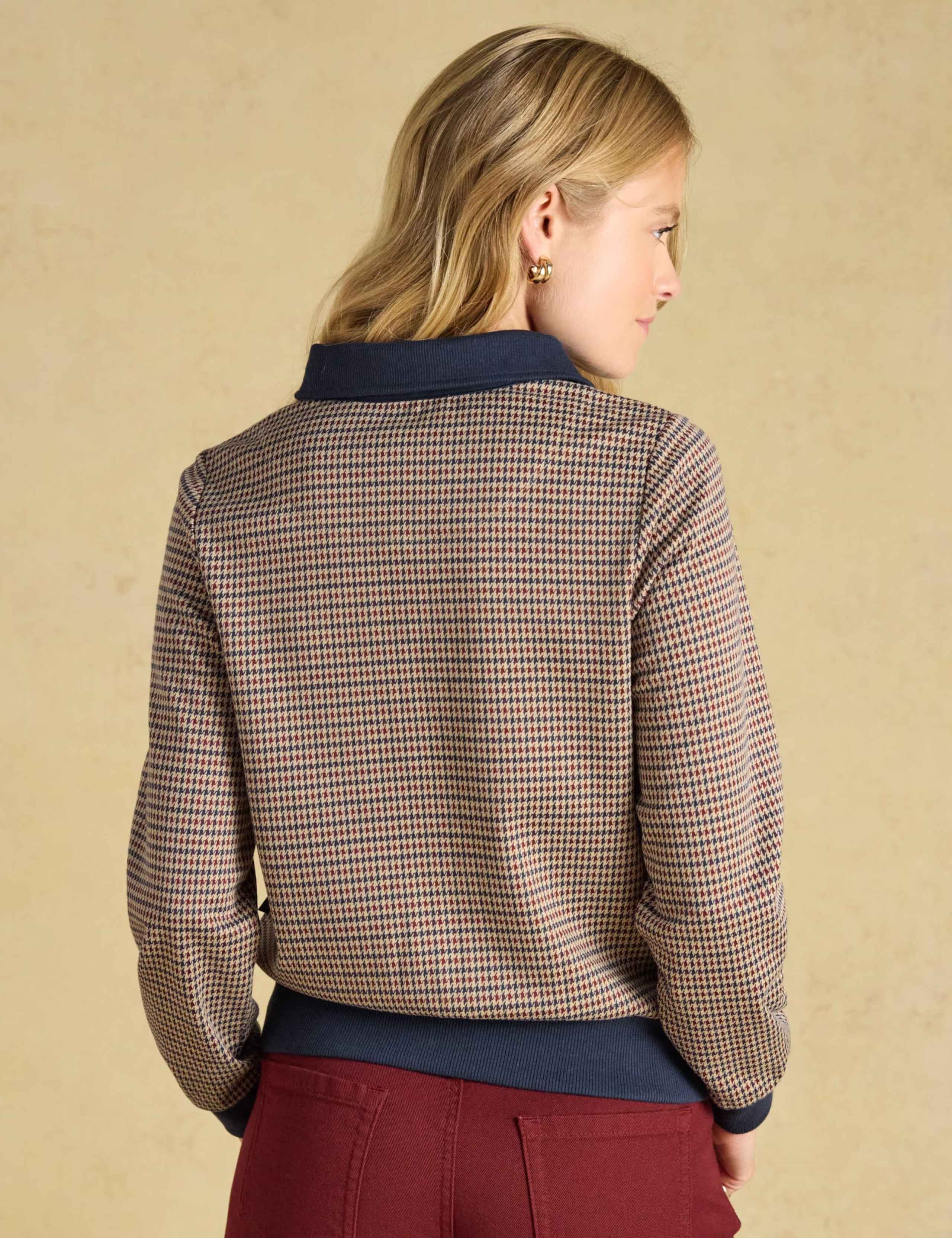 Jersey Houndstooth Collared Top 7 of 7