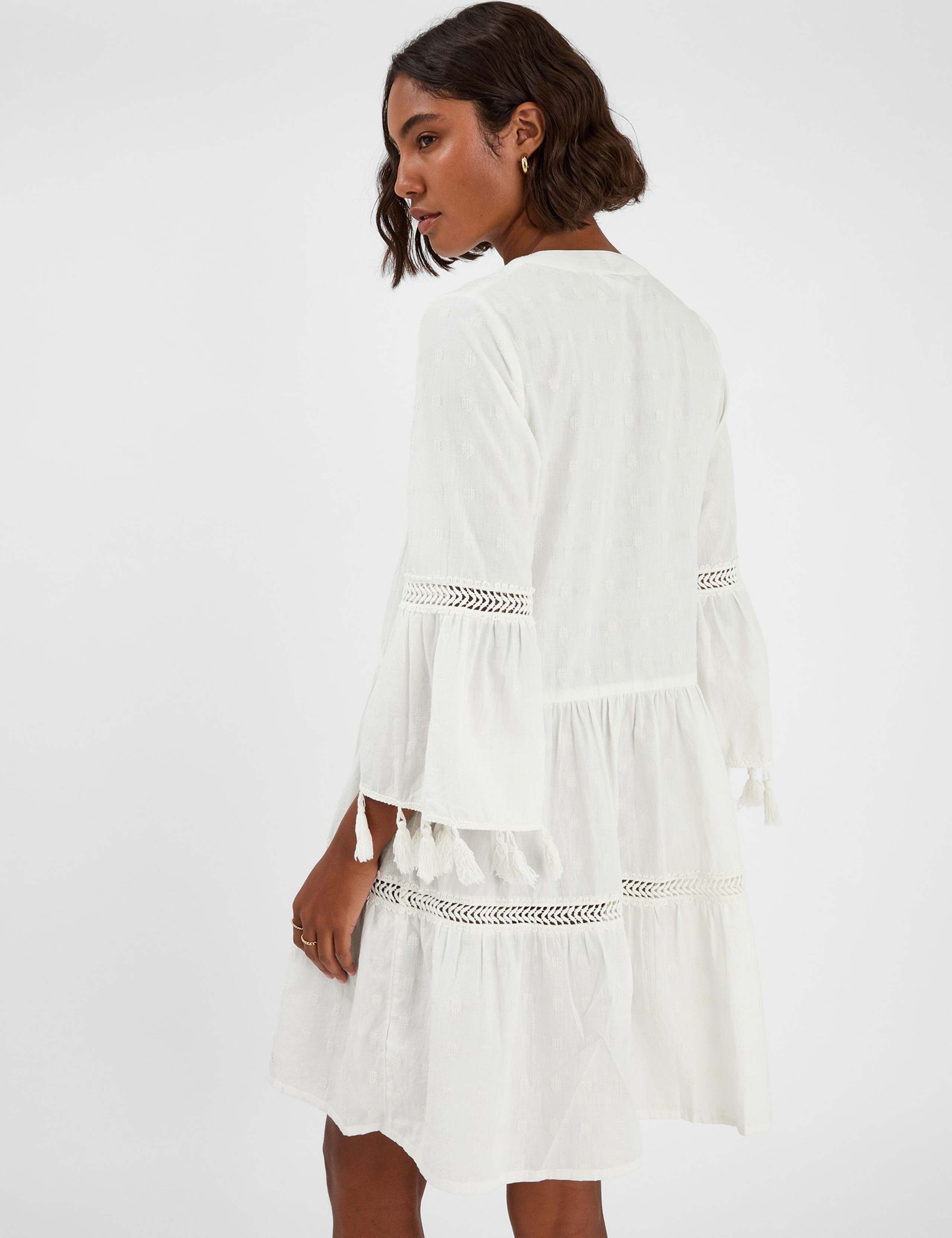 Cotton Rich V-Neck Mini Beach Dress 3 of 4