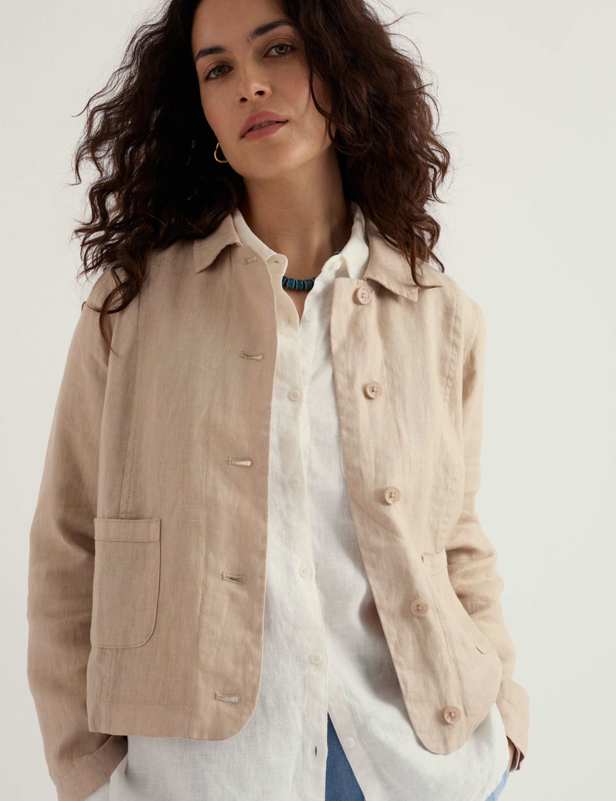 Pure Linen Relaxed Lightweight Jacket 3 of 5