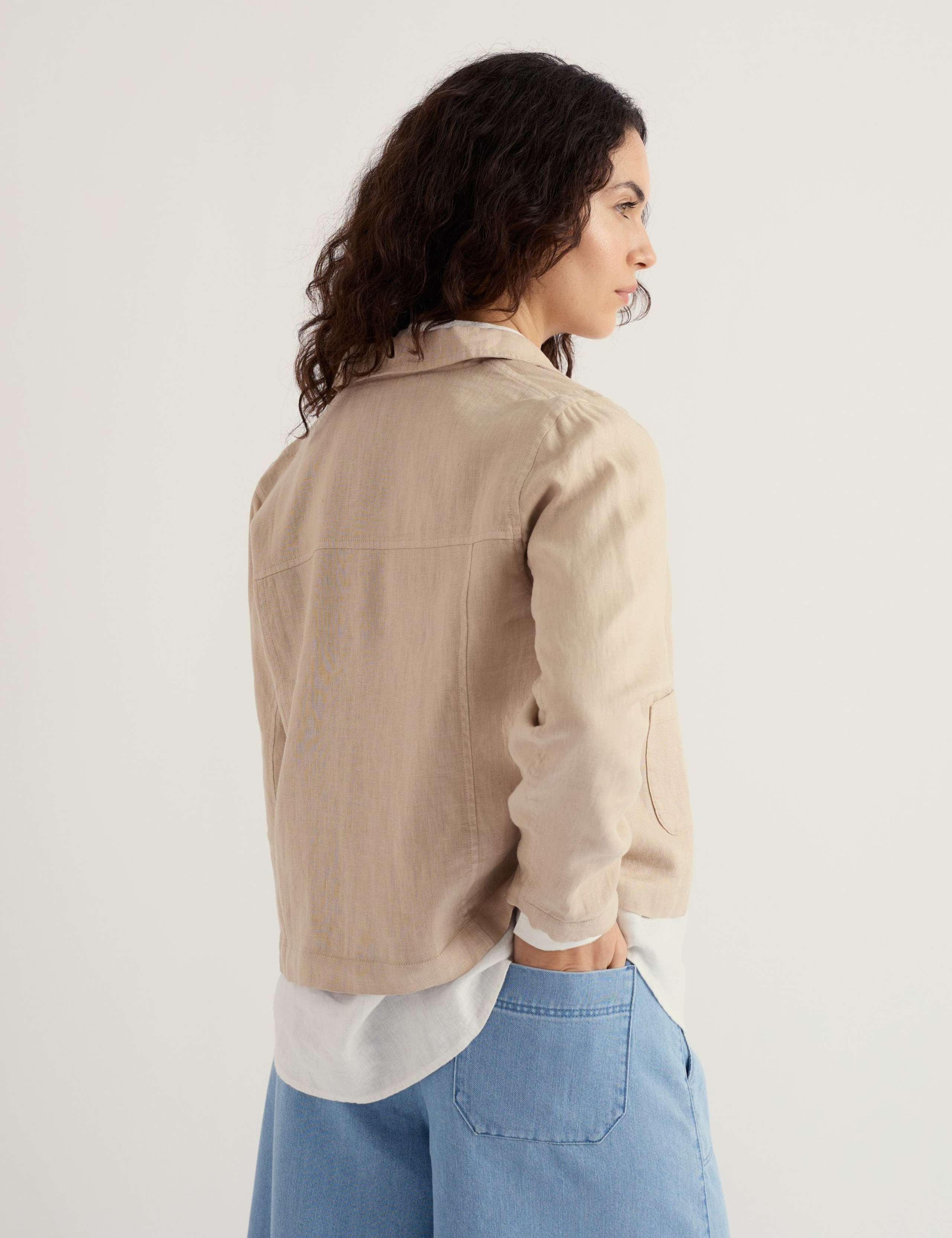 Pure Linen Relaxed Lightweight Jacket 4 of 5