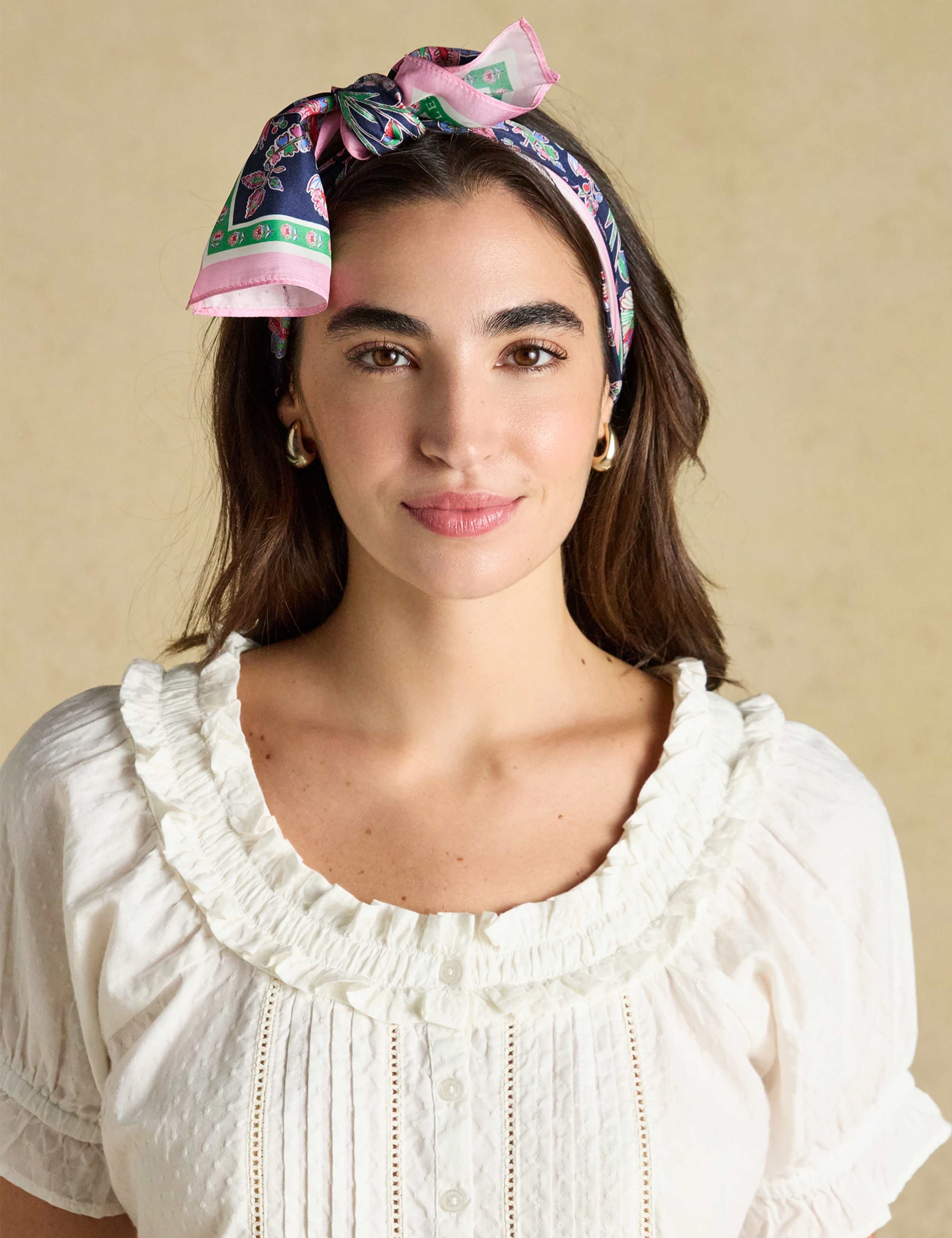Pure Cotton Pintuck Frill Detail Blouse 3 of 8