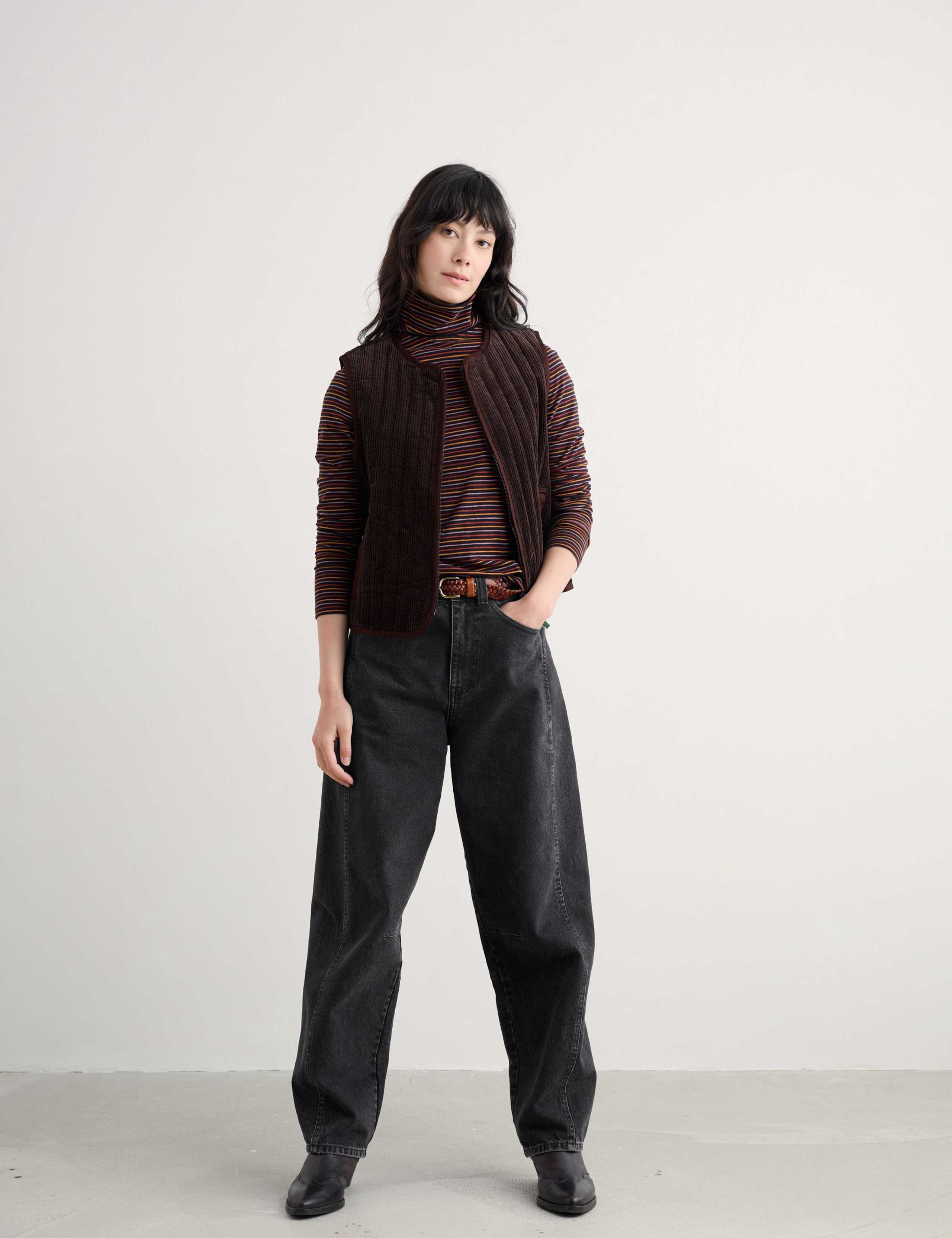 Cotton Rich Striped Roll Neck Top 3 of 5