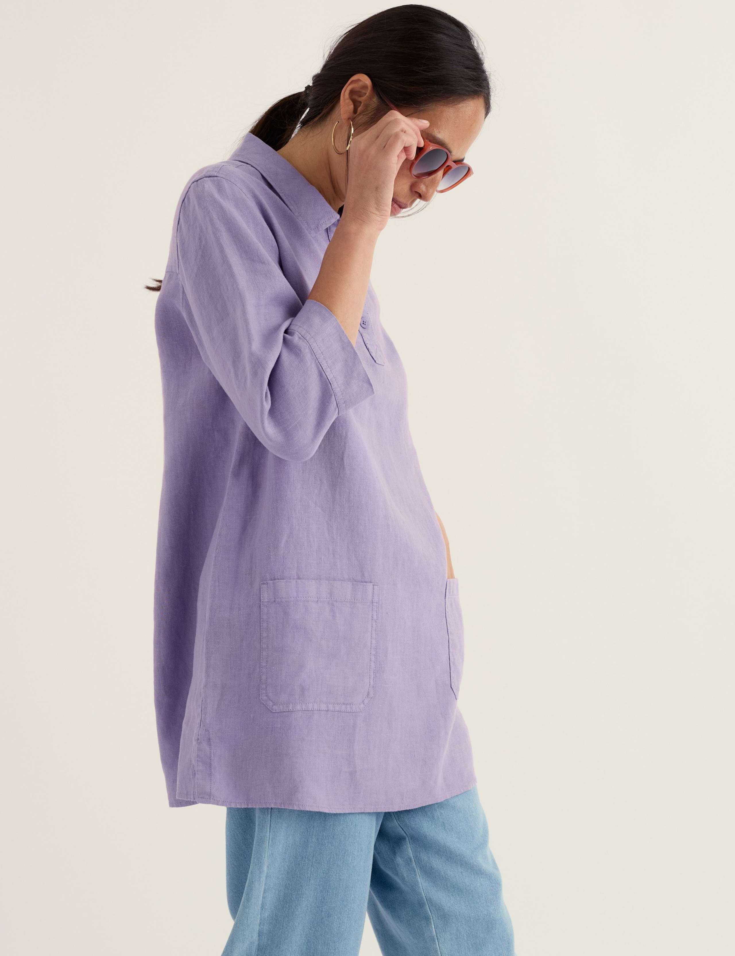 Pure Linen Oversized Tunic 3 of 5