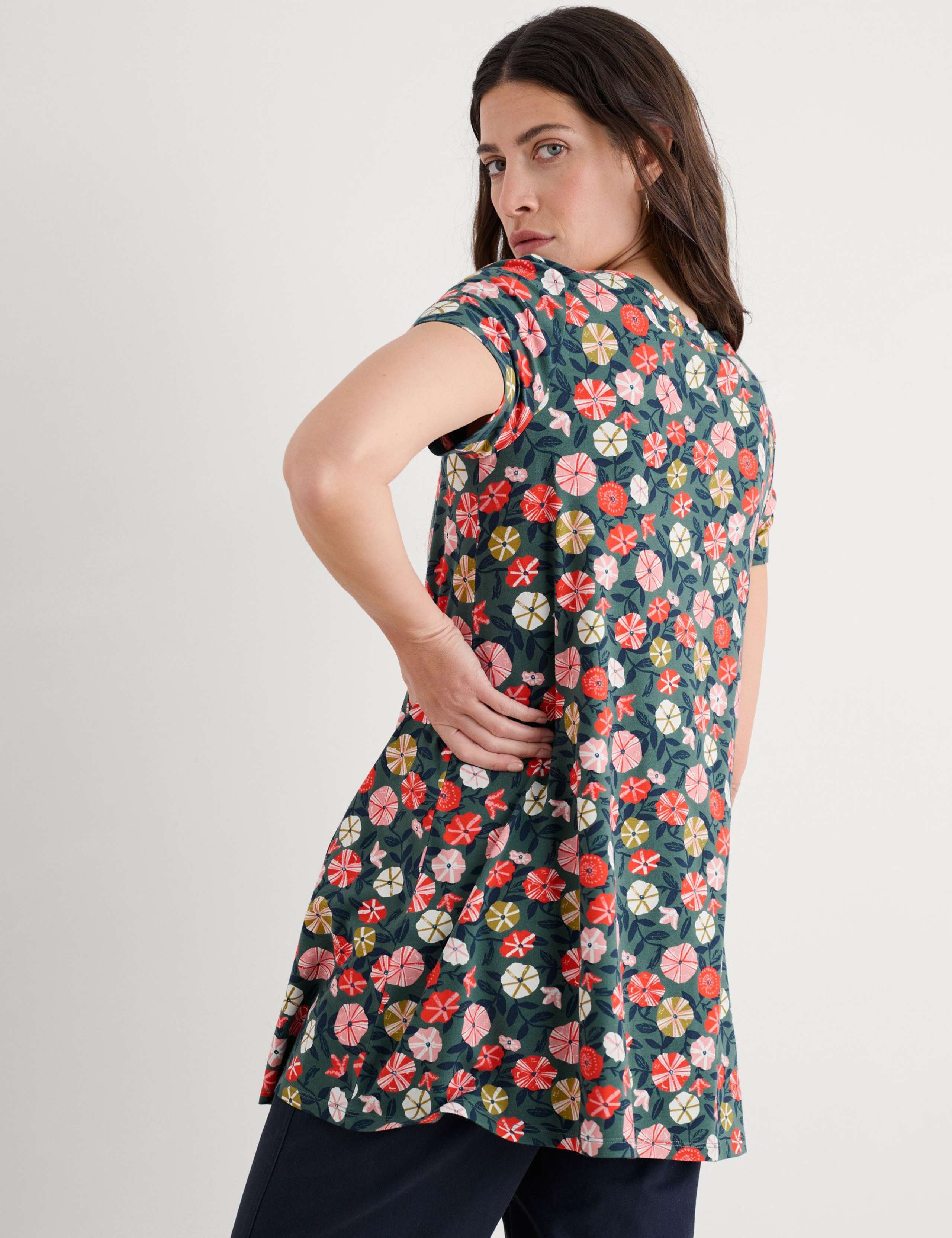 Cotton Rich Floral Tunic 3 of 5